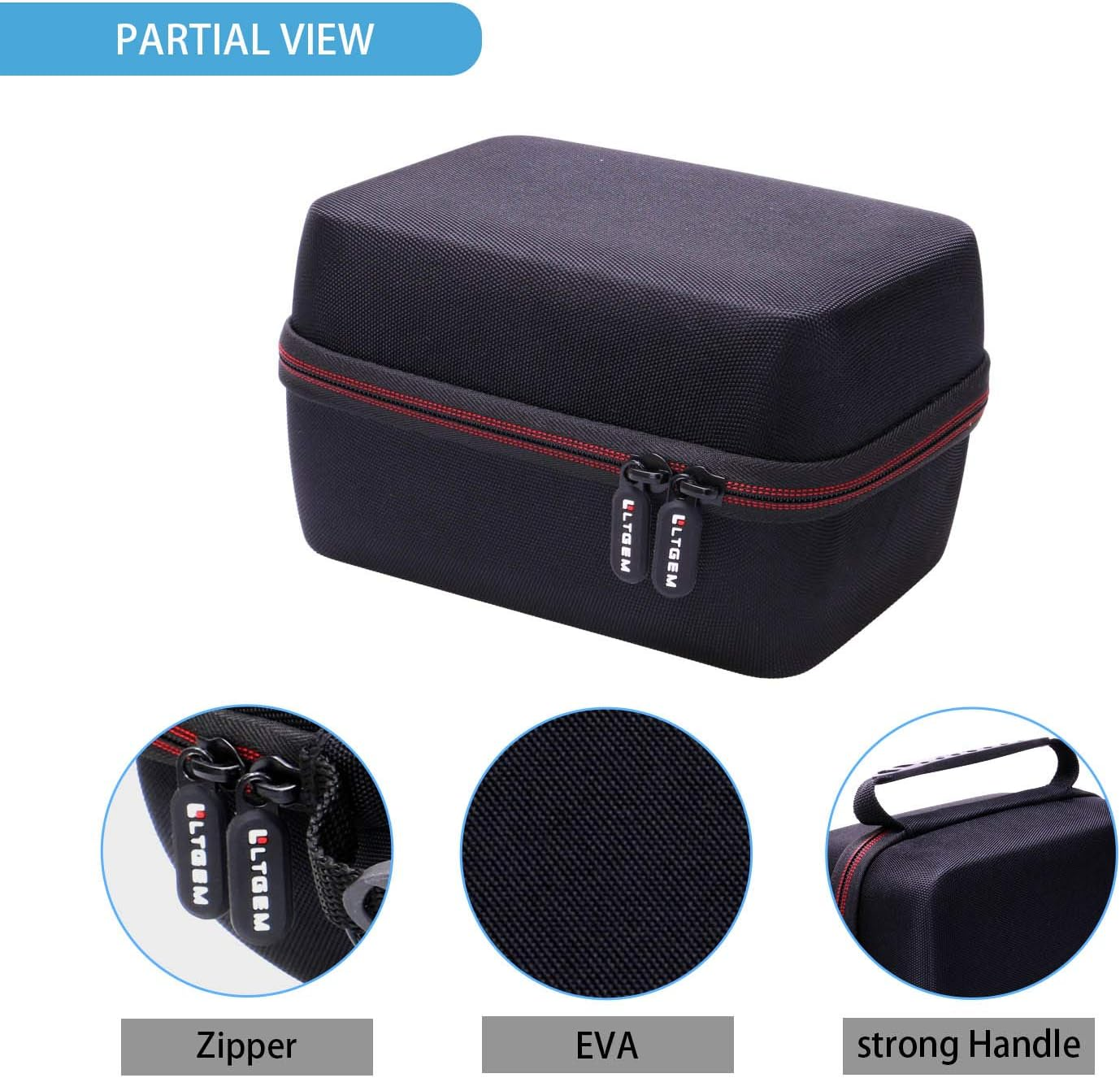 LTGEM EVA Hard Case for Omron Evolv Bluetooth Wireless Upper Arm Blood Pressure Monitor - Travel Protective Carrying Storage Bag