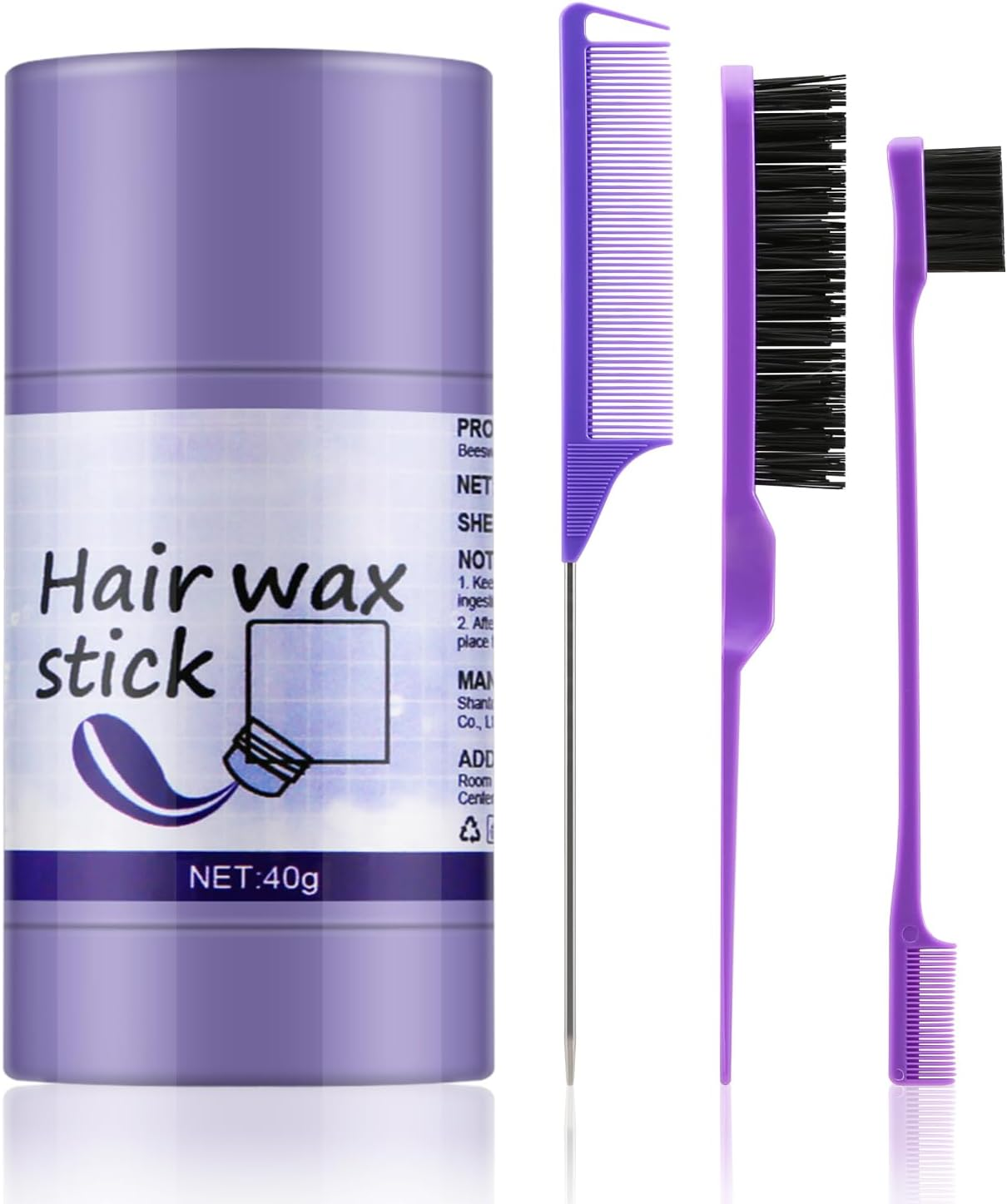 Apooliy Hair Wax Stick,Wax Stick for Hair Flyaways,Slick Stick for Hair, Non-Greasy Styling Hair Pomade Stick,Hair Accessories image number 1