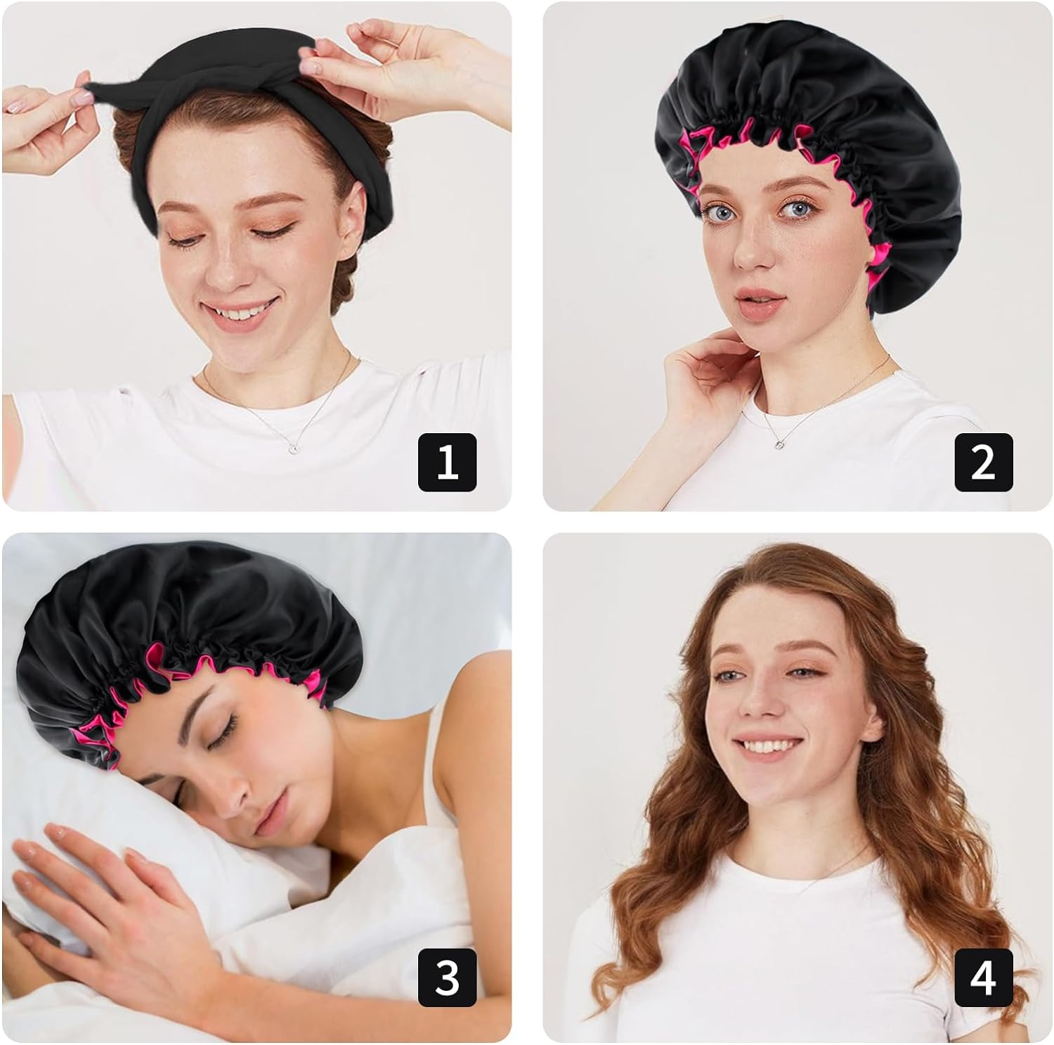 9 PCS Heatless Curlers Headband Set, Velour Heatless Curls, Soft and Comfortable Heatless Hair Curlers, Hair Curlers No Heat for Short & Long Hair (Purple, 9Pcs) image number 6