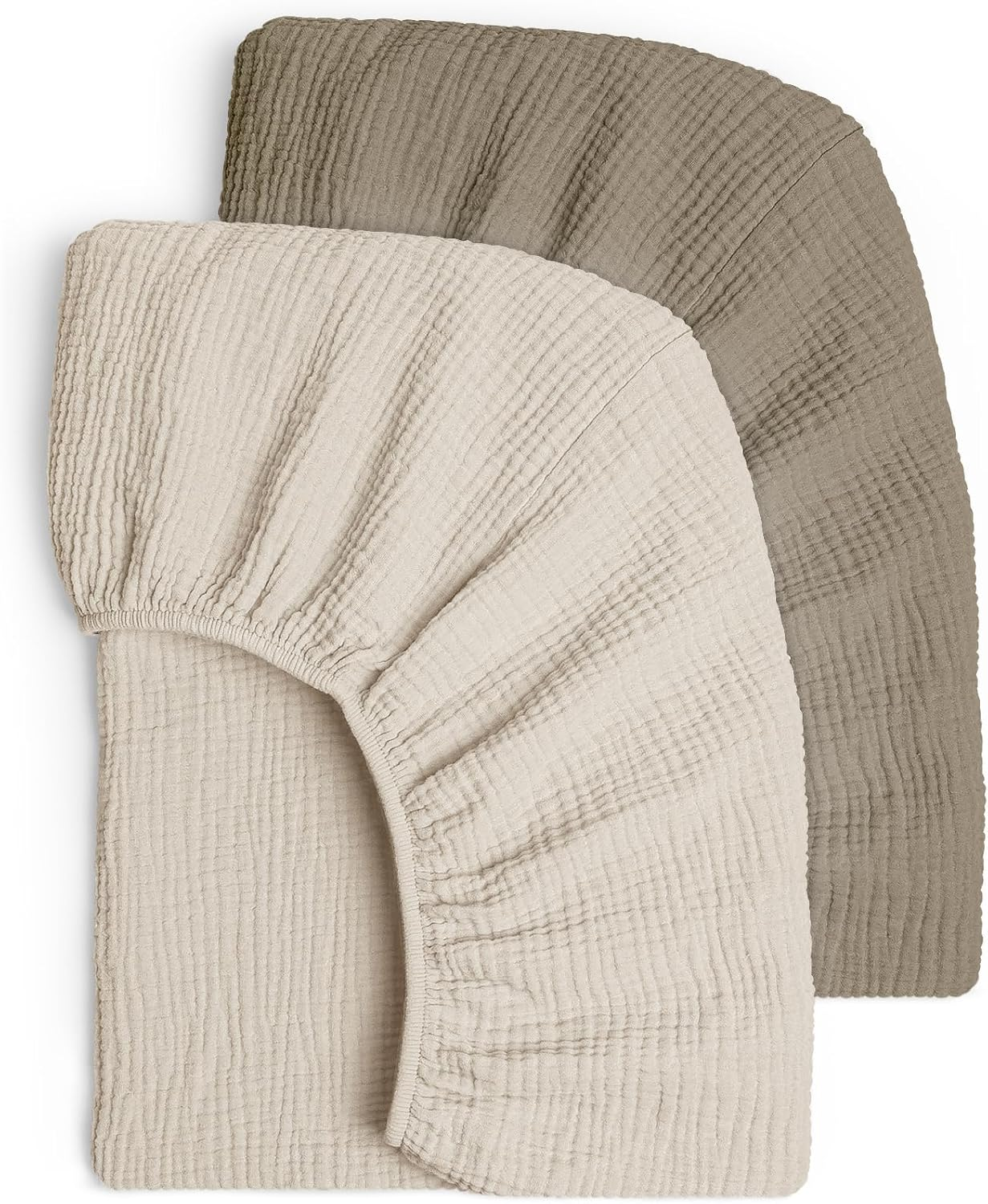 Lulu Moon Muslin Crib Sheets - Fitted Crib Mattress Sheets for Boys and Girl - 28"X 52", 2 Pack