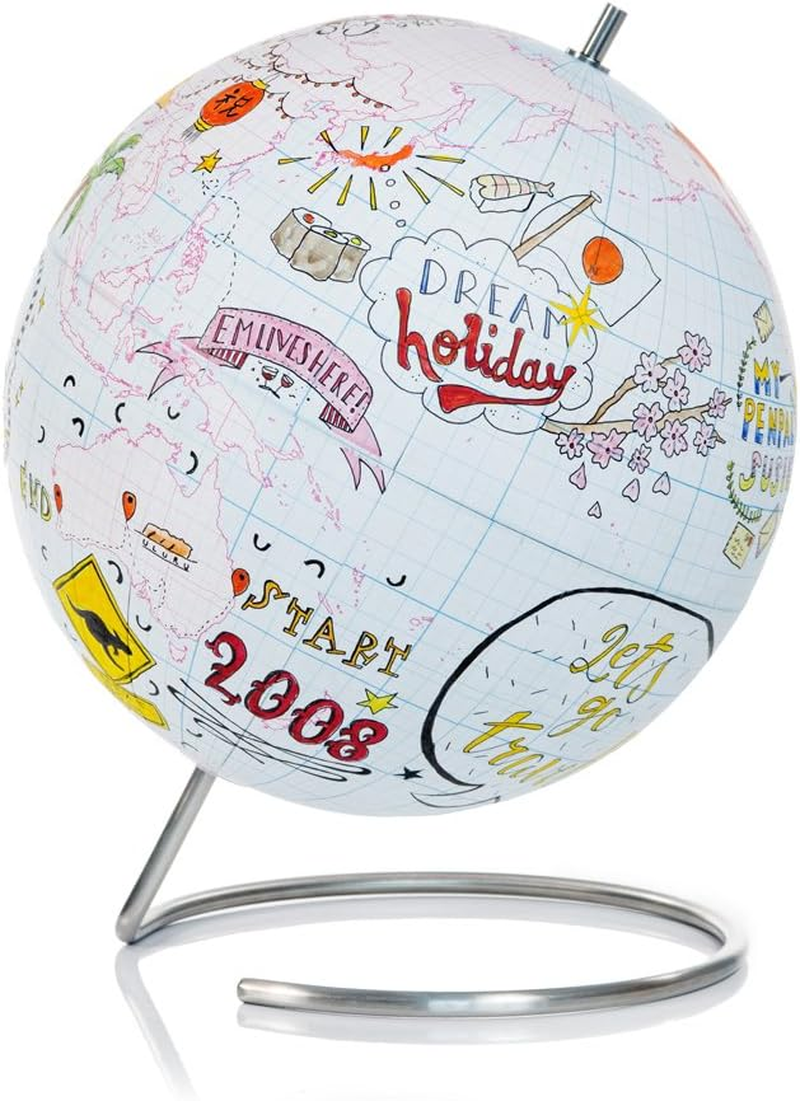 SUCK UK Globe Journal, Large, Multicolor image number 2