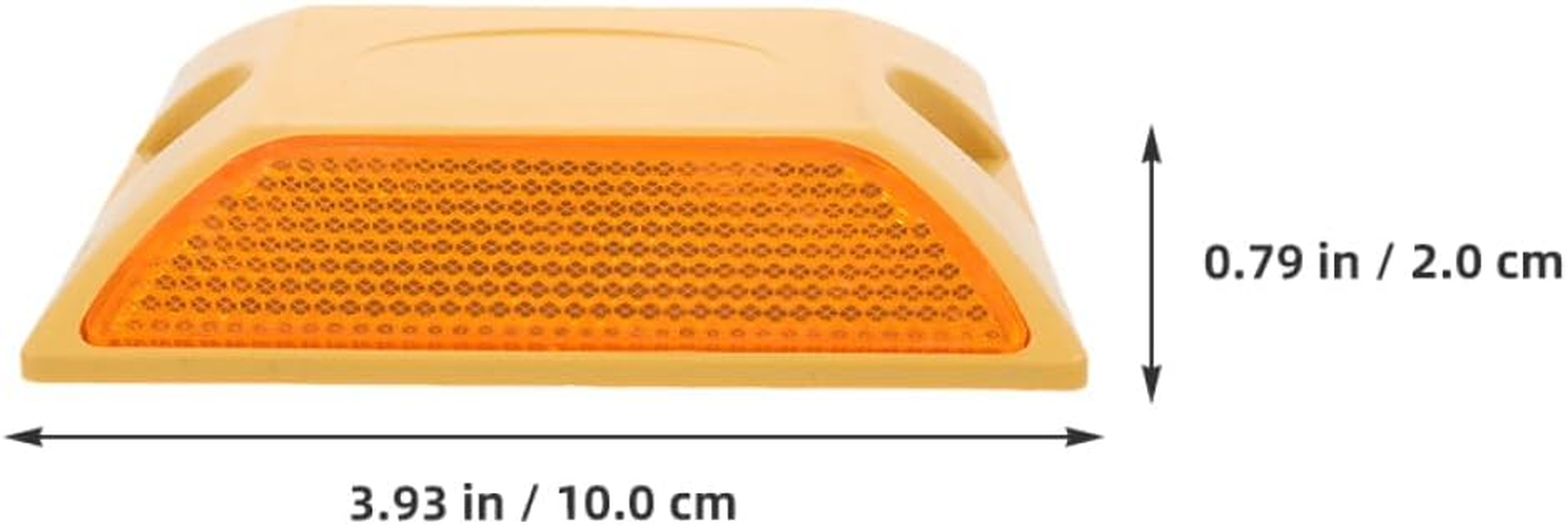 Amosfun 4Pcs Double-Sided Adhesive Reflective Road Spikes Pavement Markers Raised Studs for Highway Safety image number 5