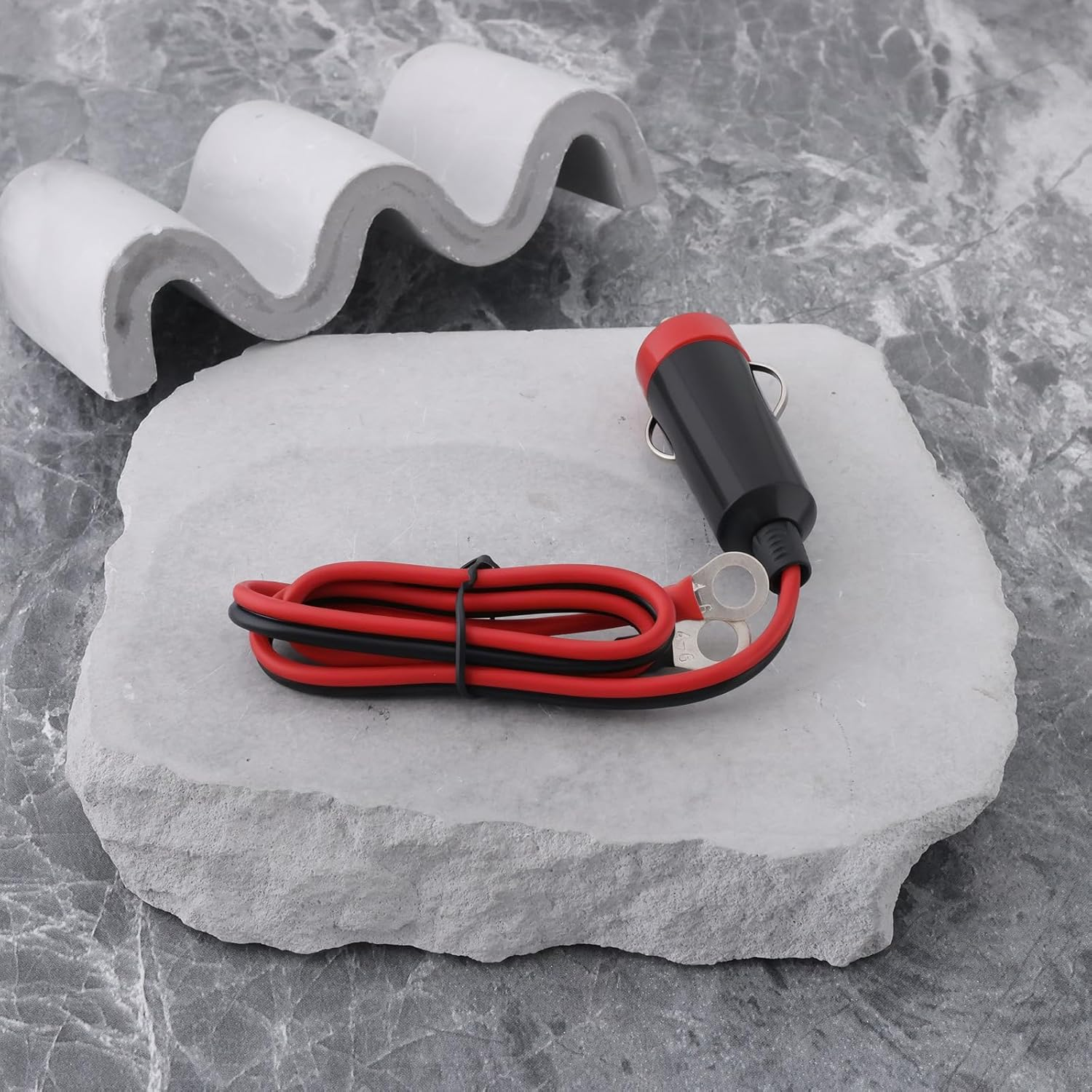 Ecsing 2Pcs 10A Male Car Cigarette Lighter Socket Plug Cable Connector 6V 12V 24V for Car Inverter Air Pump Electric Cup image number 5