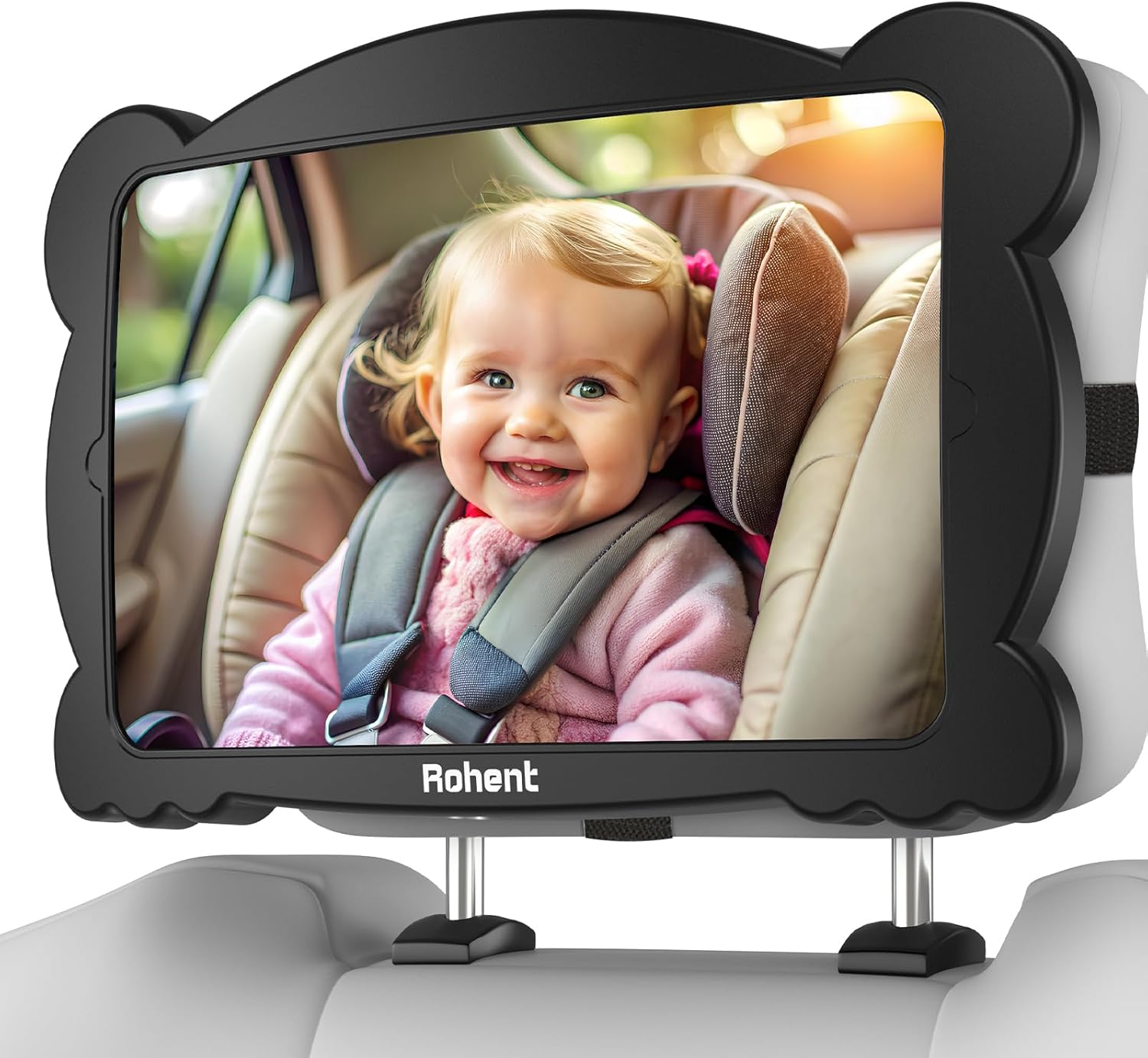 Baby Car Mirror for Rear-Facing Car Seat - Shatterproof, 360&deg; Adjustable, Wide Angle, Clear View, Easy Installation, Safe Acrylic - Ideal for New Parents & Baby Safety