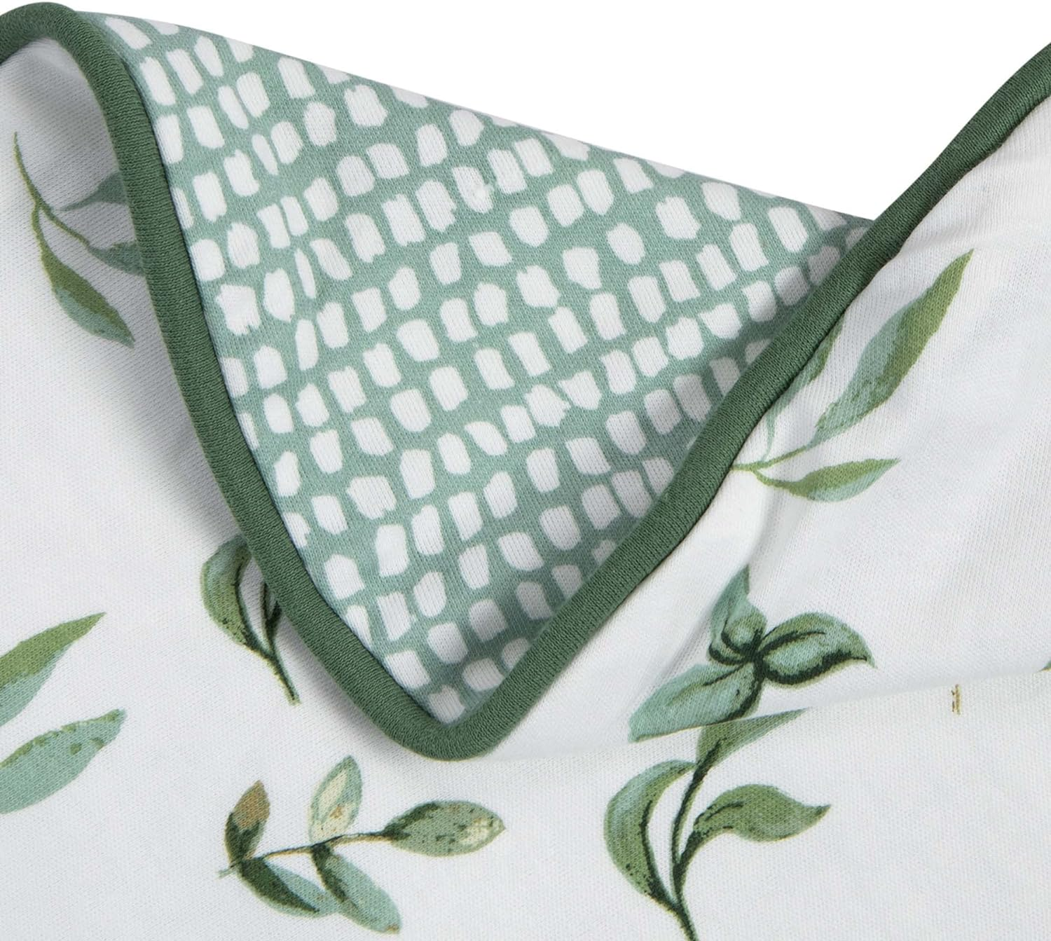 Boppy Organic Original Support Nursing Pillow Cover, Green Little Leaves, 100% Organic Cotton Jersey Cover Fits All Boppy Original Nursing Supports for Breastfeeding and Bottle, Cover Only image number 5