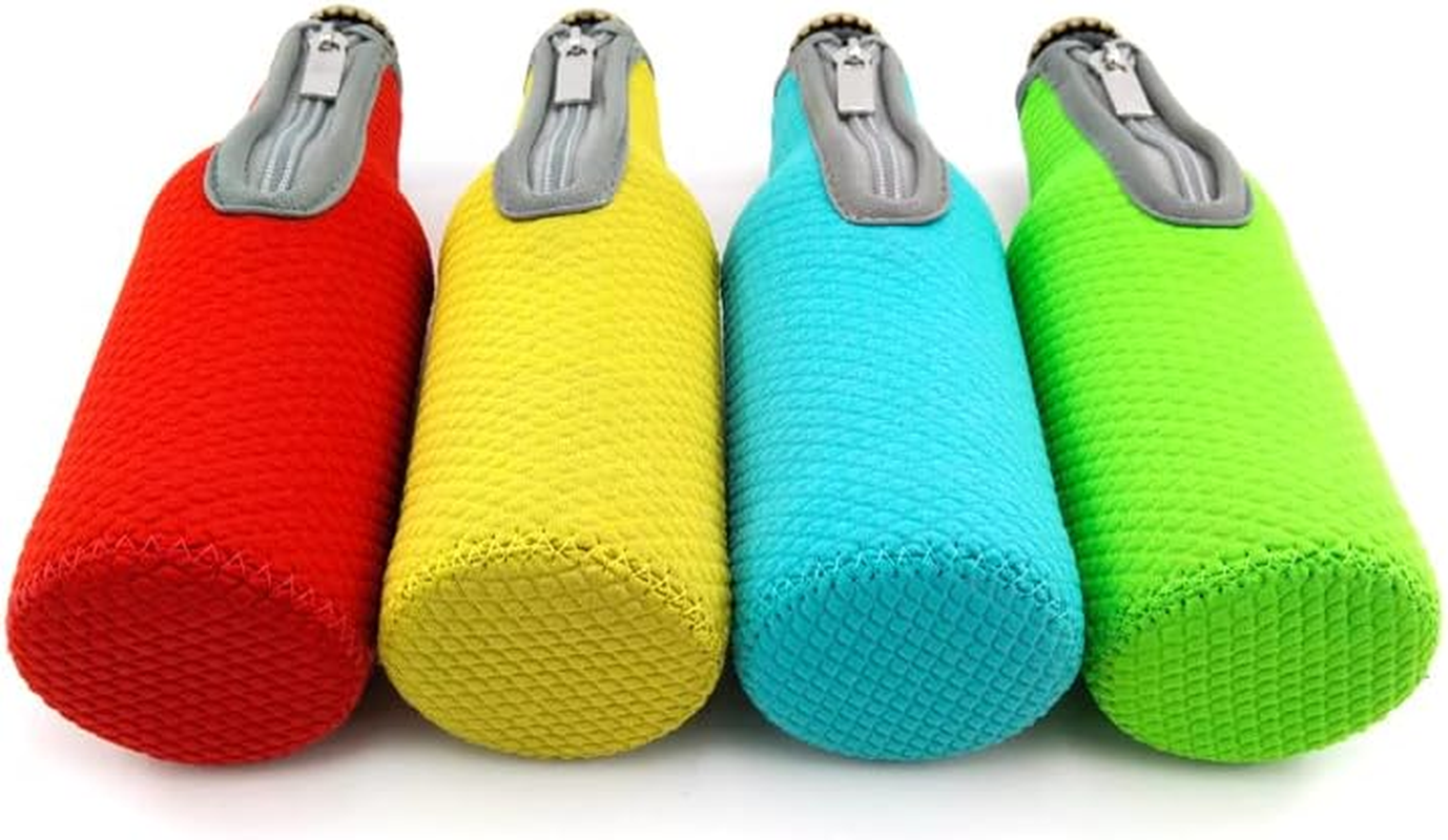 4 Pack - Insulated Neoprene Bottle Zip-Up Sleeve Covers Drink Coolies Coolers for Beer Alcopops - by Lifeswonderful image number 1