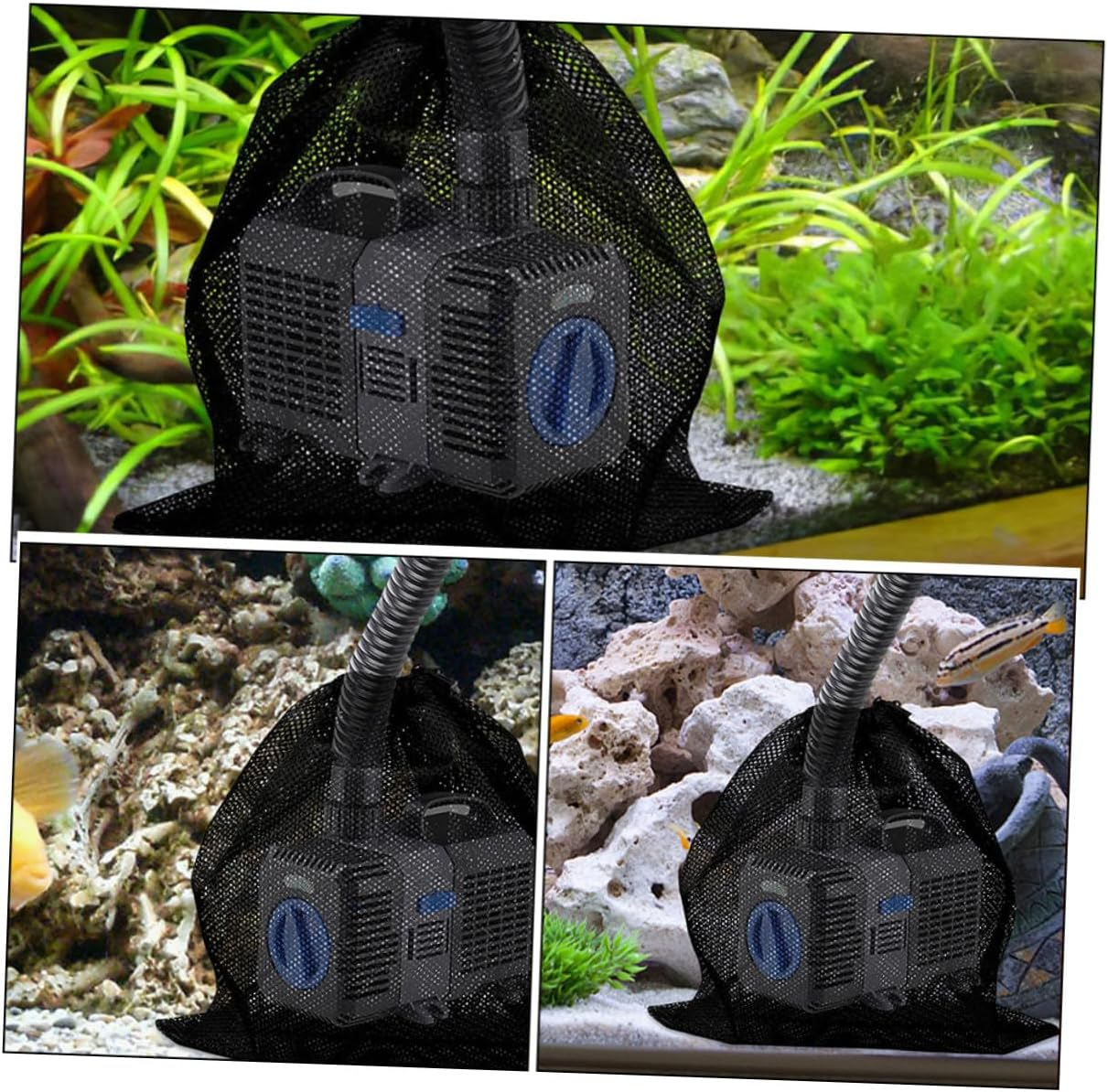 4Pcs Large Pump Filter Bags with Drawstring Mesh Barrier Pouch for Swimming Pool Pumps High Capacity for Aquariums and Fish Tanks image number 3