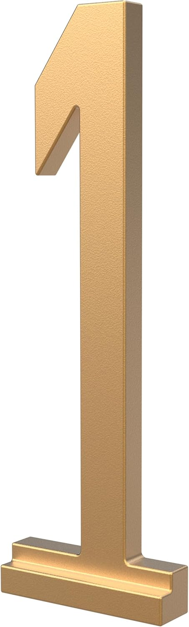 Franklin Brass Derby (1-Pack) "8" Modern Metal House Numbers for Customized System in Satin Gold | outside Number Plaque | Rust-Resistant, Personalized Address Sign