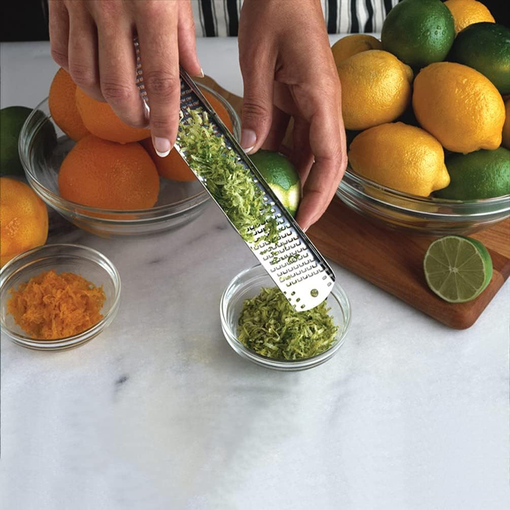 Microplane Zester Grater All Stainless Original Blade for Zesting Citrus and Grating Cheese, Steel (40001) image number 3