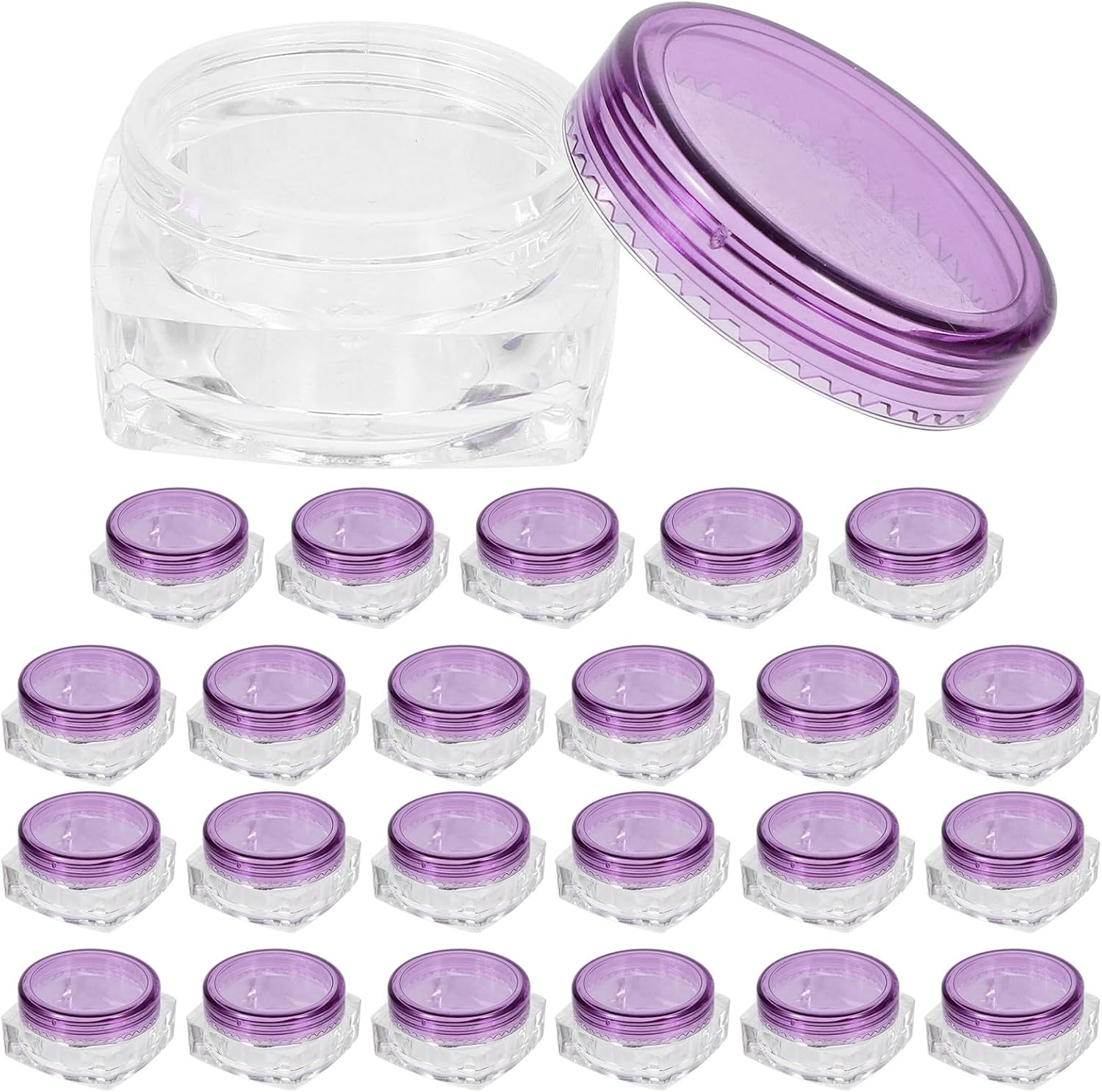 TOPPERFUN Small Travel Cream Containers 24Pcs 5G Refillable Face Cream Jars with Lids Portable Storage for Cosmetics image number 2