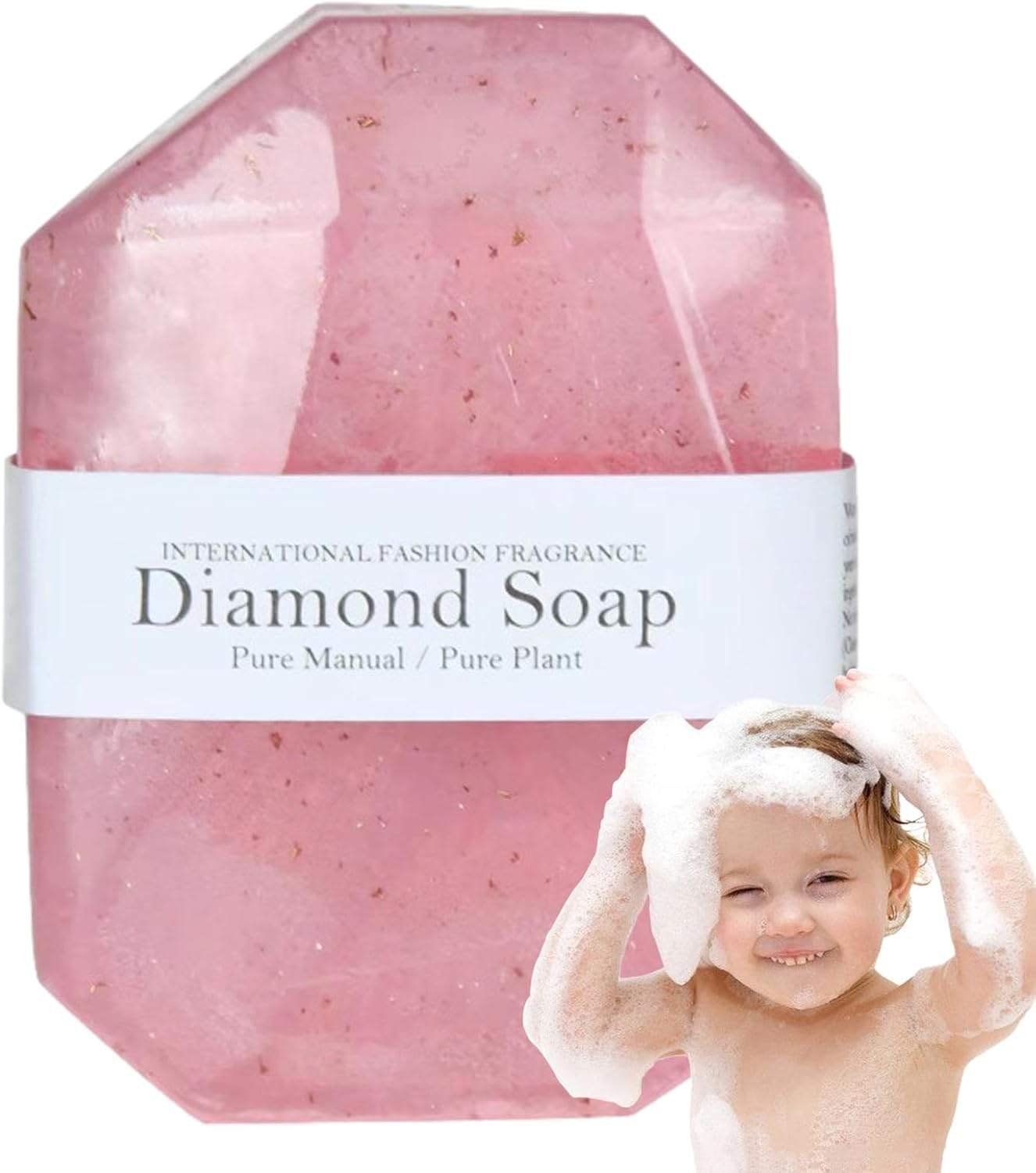 Soap Shower Gel, Solid Shower Hand Soap, Face Soap and Body Soap, Hand Soap in Gemstone Shape, Handmade Soap in Gemstone Shape, Natural Soap with Gold Foil, Cleansing Moisturiser image number 6