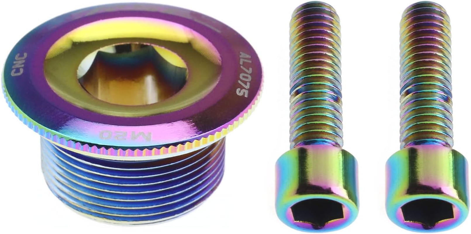 Emsea M20 Bike Crank Cover with 2PCS Bolts Hex Head Crank Arm Bolts Bicycle Crankset Screw Compatible with Shimano M4000/M590/M596/M610/M661/Deore/Slx/Xt/Xtr