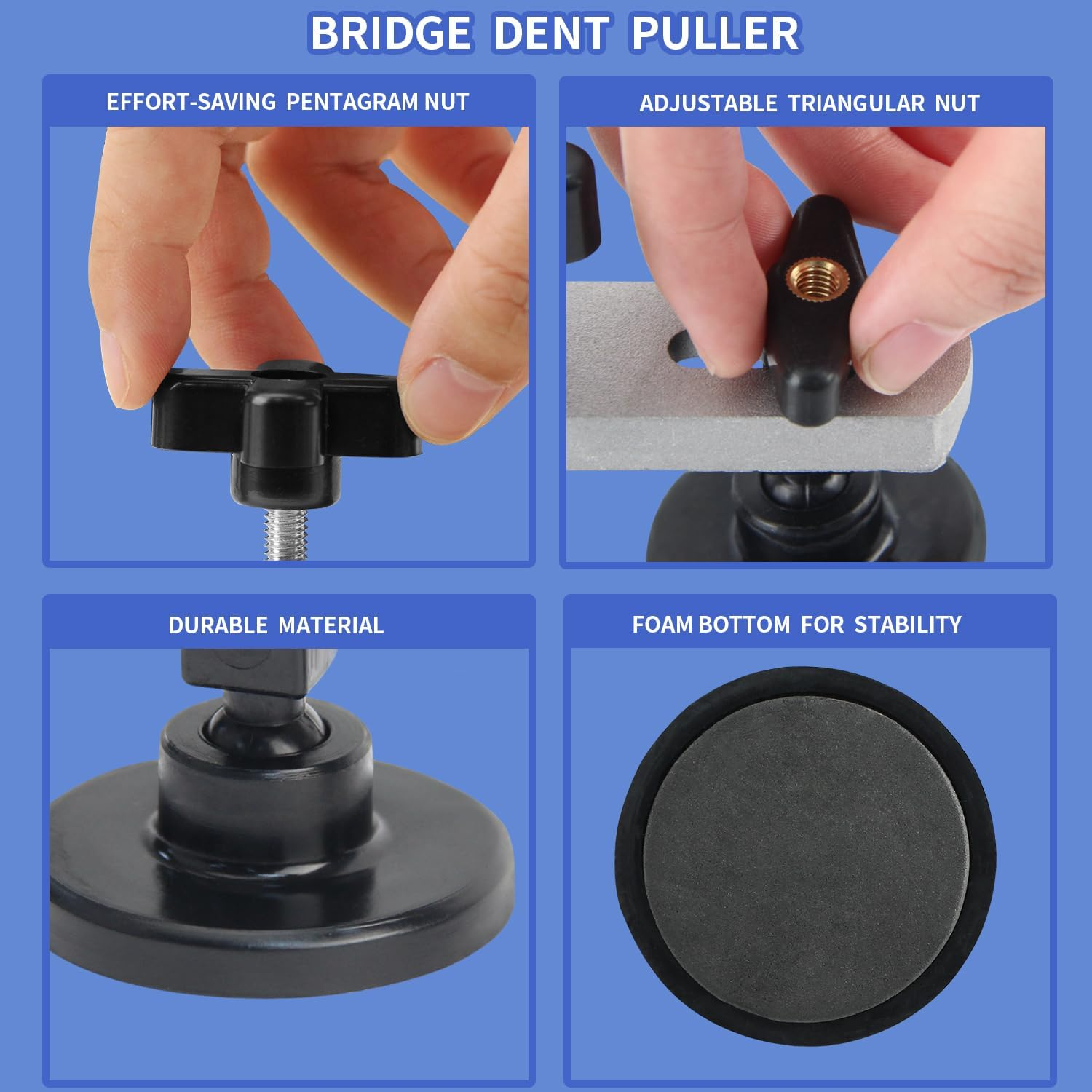 ROADGIVE 97PCS Auto Body Dent Repair Tool Kit, Paint-Friendly Dent Repair Kit with Golden Lifter, Slide Hammer T-Bar Dent Puller, Bridge Puller, Suction Cup and Glue Gun for Car Dent Remove Tools Kit image number 3