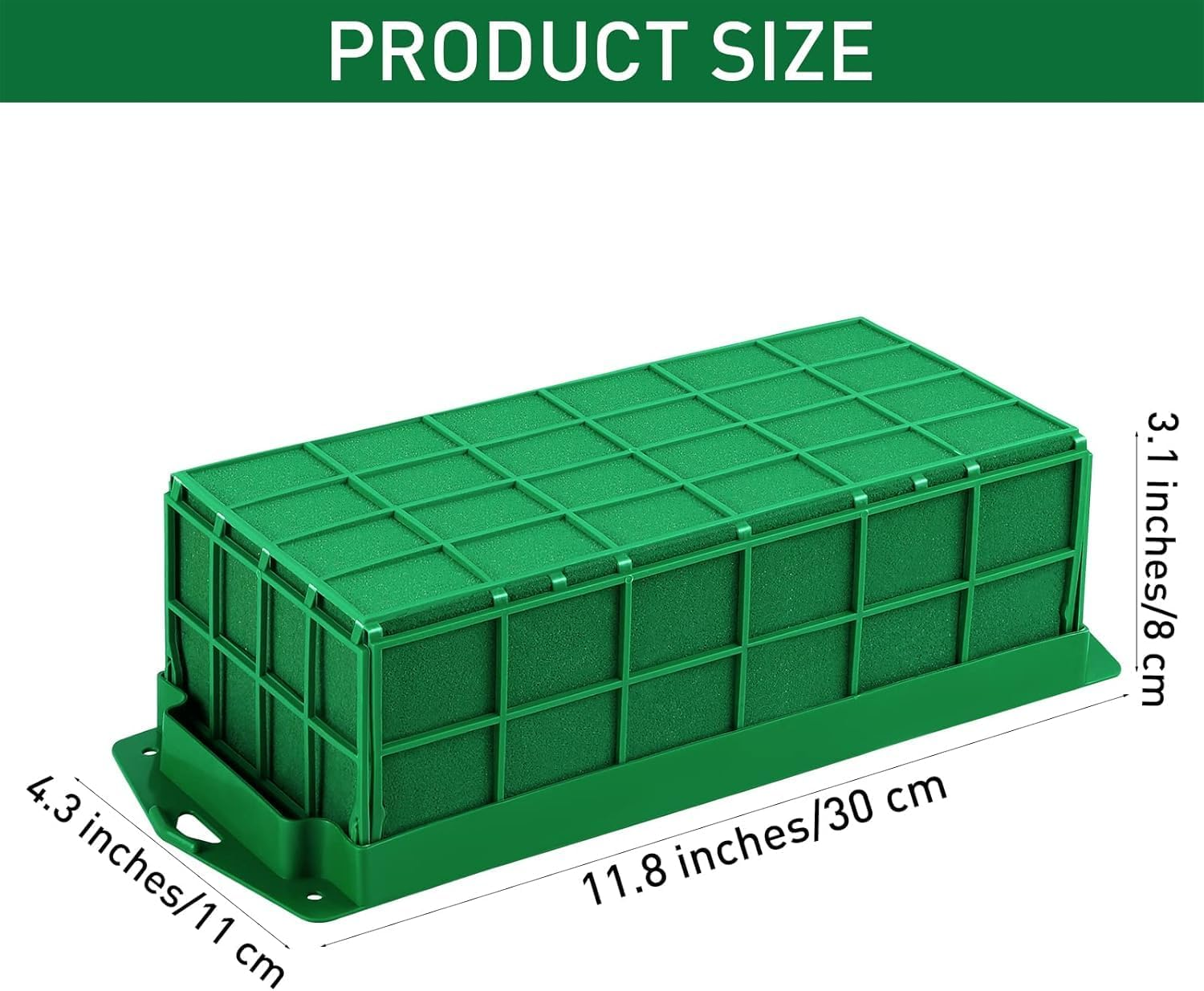 Floral Foam Cage for Fresh and Artificial Flowers, Dry and Wet Rectangle Flower Cage Holders with Floral Foam for Wedding, Home and Garden Decorations image number 5