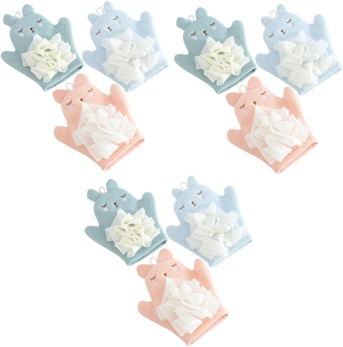 Healeved 6Pcs Bath Mitt Exfoliating Glove Scrubbing for Gentle Exfoliation Body for Shower Spa Massage