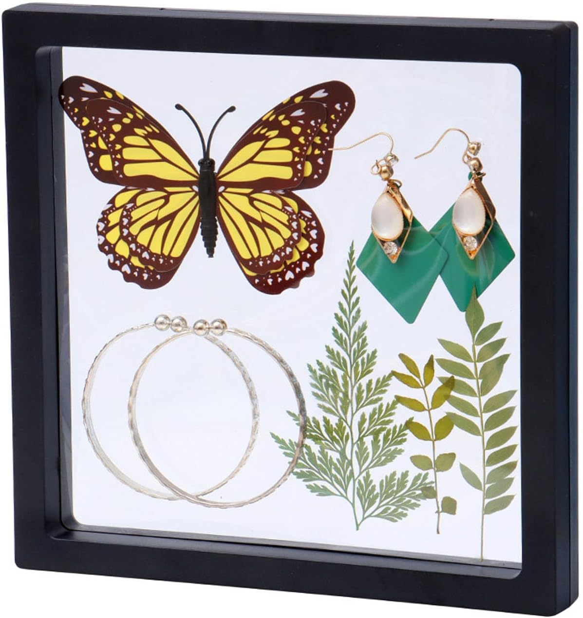 10Pcs 3D Floating Frames Display Holder Stands,Transparent Coin Display Stands,3D Floating Jewelry Frame,Challenge Coin Holder for Jewelry Antique Specimens (Black 2.75Inch) image number 6