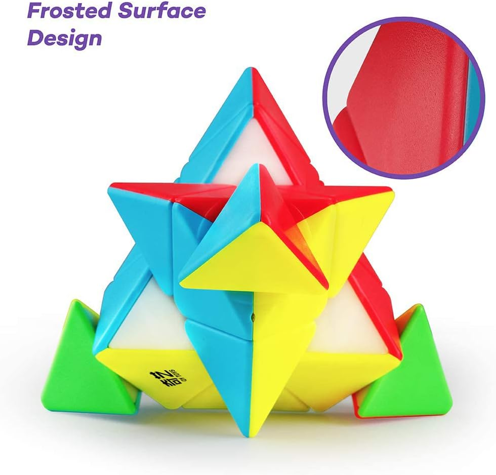D-Fantix Qiyi Qiming Pyramid Stickerless Speed Cube Triangle Cube Puzzle image number 3