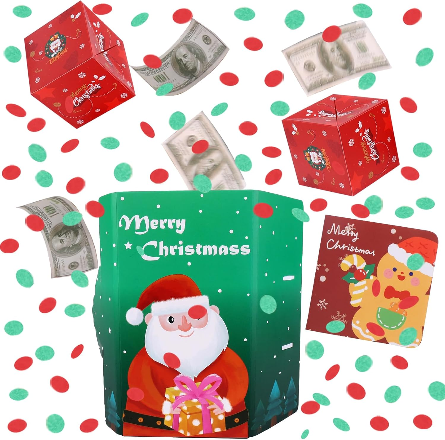 BABORUI Pop up Birthday Card with Confetti, Happy Birthday Surprise Gift Box Explosion for Money, Cash Birthday Surprise Box for Women/Men/Girls/Boys