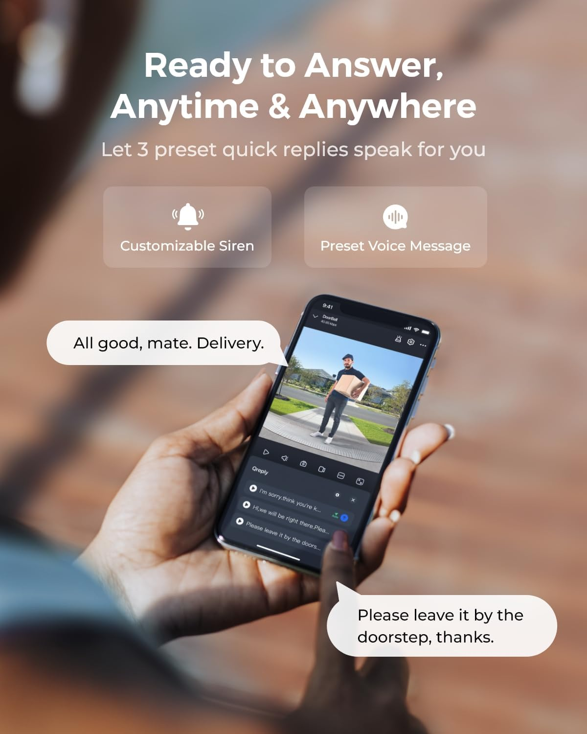 Reolink 2K Video Doorbell Camera with Home Hub, Wireless Wifi Battery Door Bell, AI Person/Car/Package Detection for Home Security, 1:1 Head-To-Toe View, 2.4/5Ghz Wifi, Two-Way Talk, No Monthly Fee image number 6