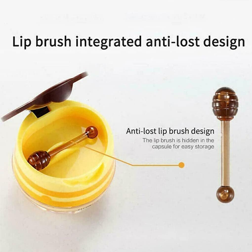 WUISOLQP Honey Lip Balm Moisturizing Lip Nourishing Lip Care Moisturizer Lightweight Portable Plumping Lip Gloss Makeup image number 5