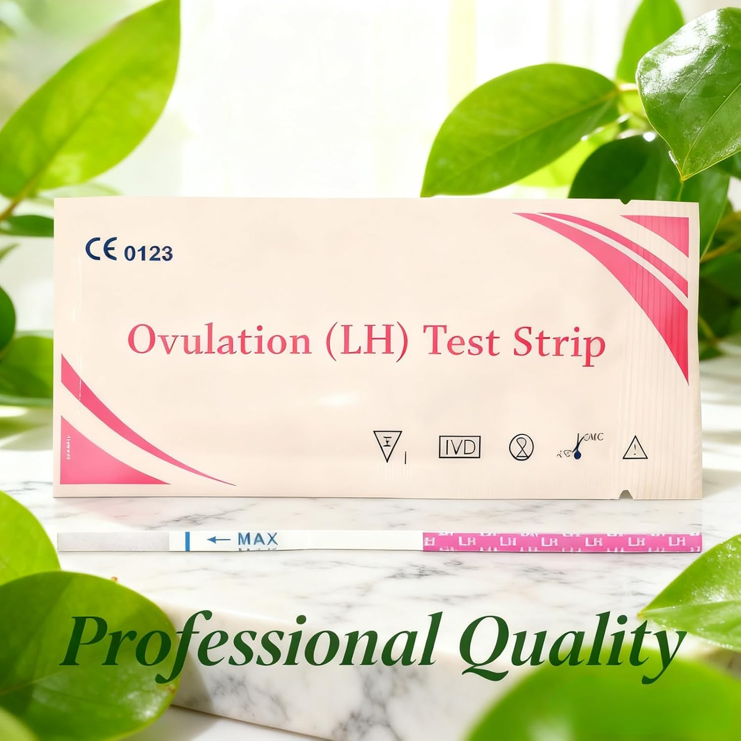 100Pcs Ovulation Test Strips, Female Ovulation Test Early Detection Kit, Accurate and Sensitive of Easy at Home Ovulation Strips, for Natural Conception People image number 2
