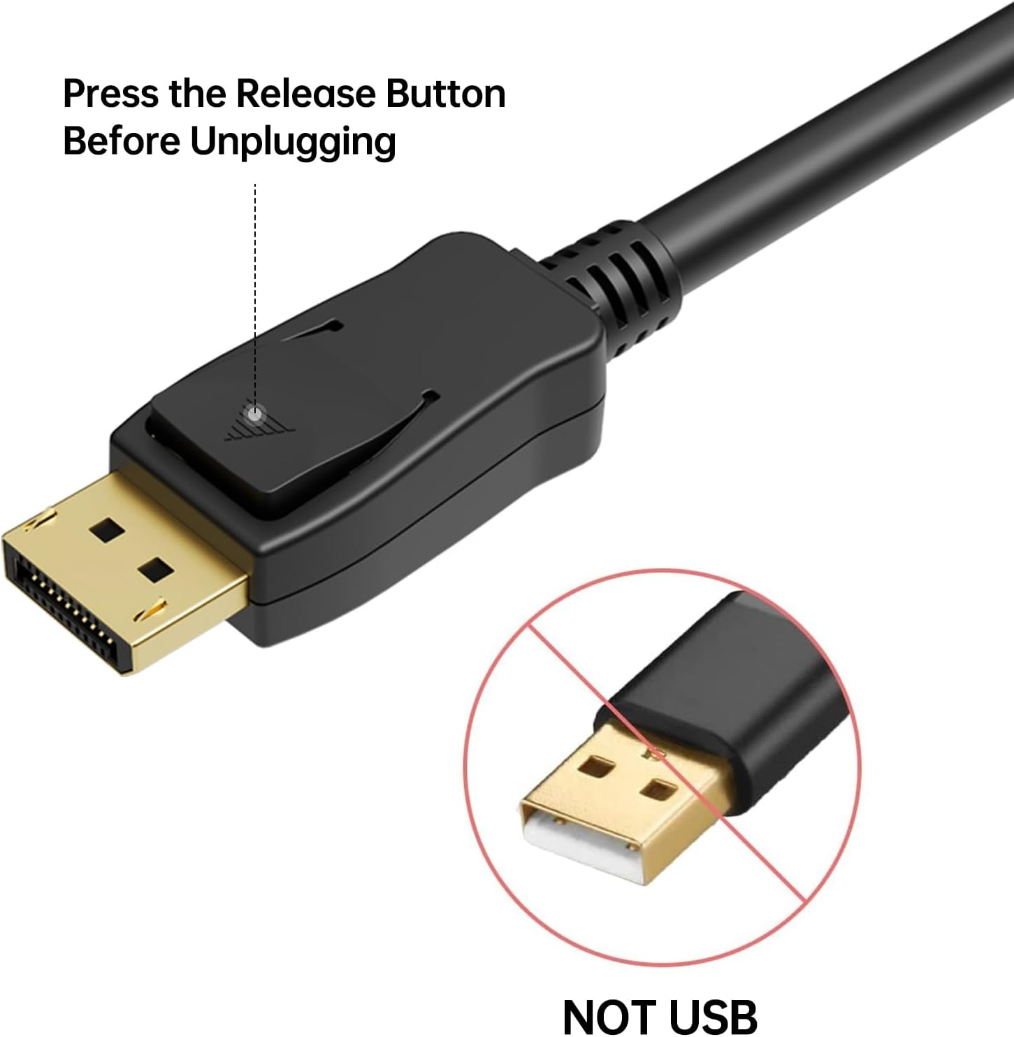 BENFEI 4K Displayport to HDMI 1.8 Meter Cable, Uni-Directional Displayport to HDMI (Male to Male) Adapter Compatible with Lenovo, HP, ASUS, Dell and Other Brand image number 1