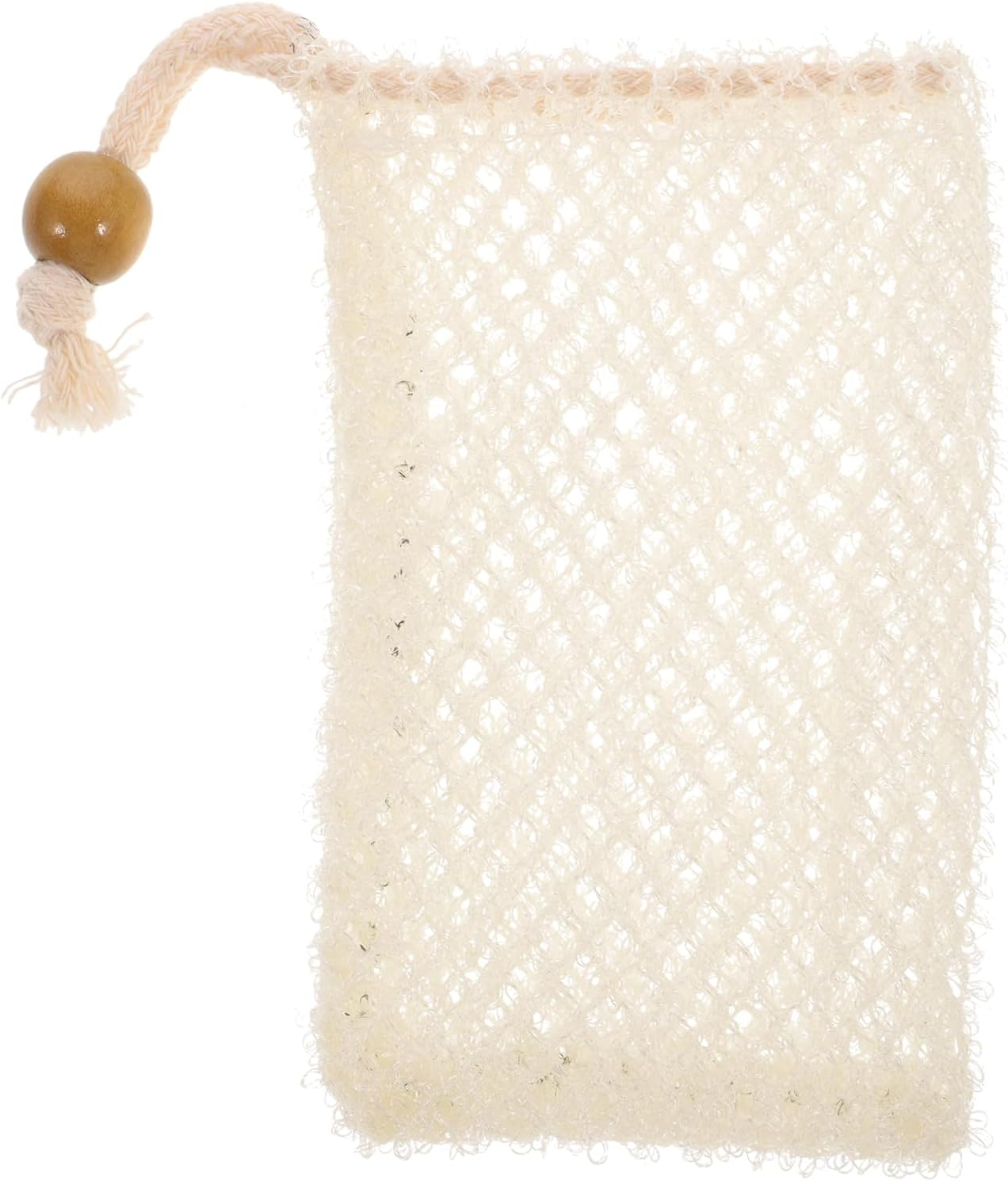 Exfoliating Soap Saver Pouch, Nylon Mesh Soap Bag for Bar Soap, Travel Soap Sack for Shower, Beige, 14X8X4Cm image number 4