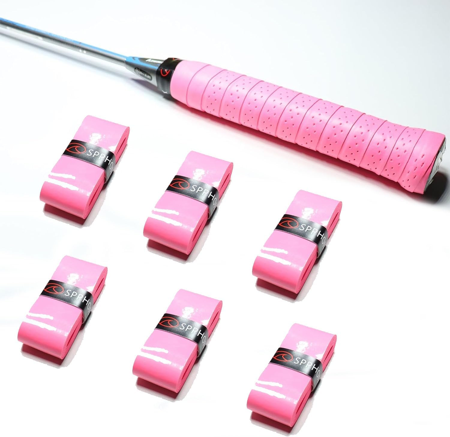 SPPHONEIX (6-Packs) Tennis Racket Grip Tape Sweat-Absorbing Handle Grip for Tennis, Badminton, Squash, Golf, Fishing, and Pickleball Overgrip