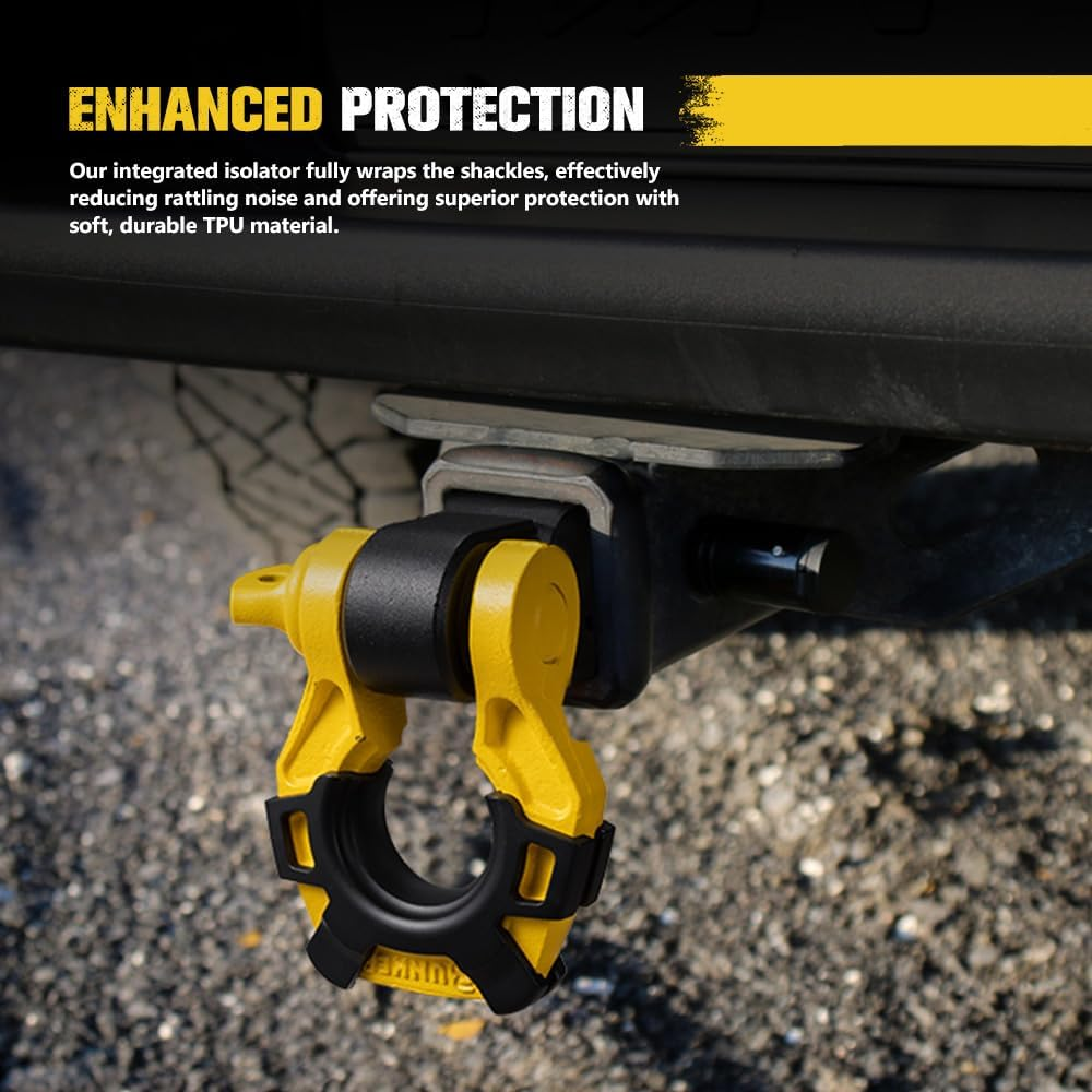 BUNKER INDUST Shackle Hitch Receiver Set 2" 41,888 LBS Break Strength with 3/4" Screw Pin & 3/4" D-Ring Shackle, Tow Hitch with Shackle Heavy Duty Receiver for Off-Road Jeep Truck Vehicle Recovery image number 5