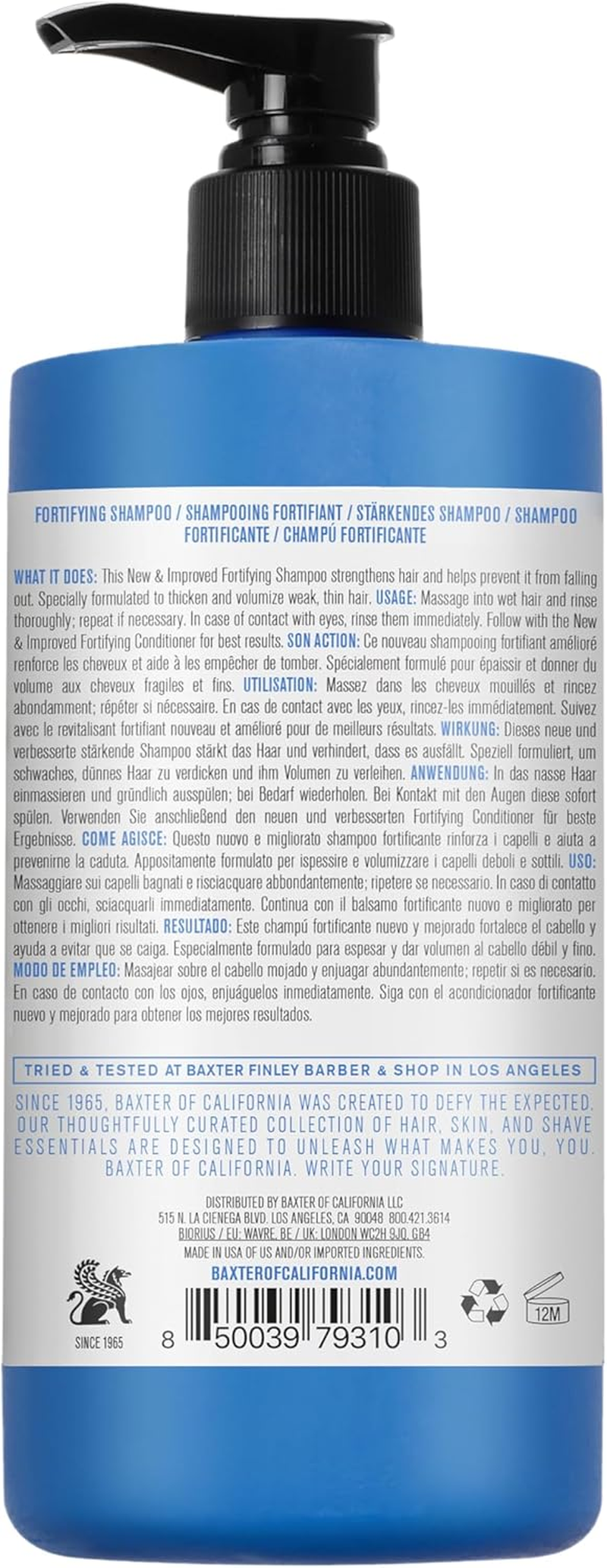 Baxter of California Daily Fortifying Shampoo, 473 Ml image number 1