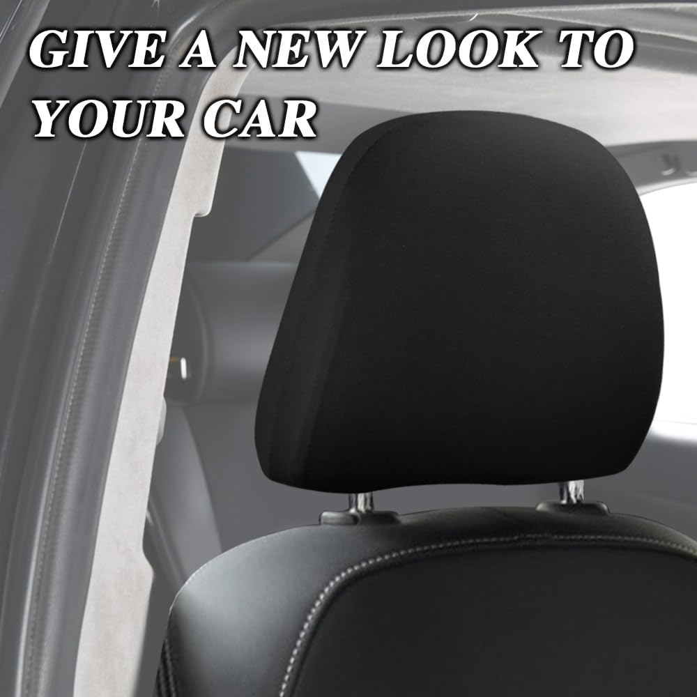 2PCS Car Seat Headrest Cover, Headrest Covers, Automotive Seat Cover Accessories, Soft Car Head Rest Cover Protector Car Interior Accessories for Most Cars image number 2