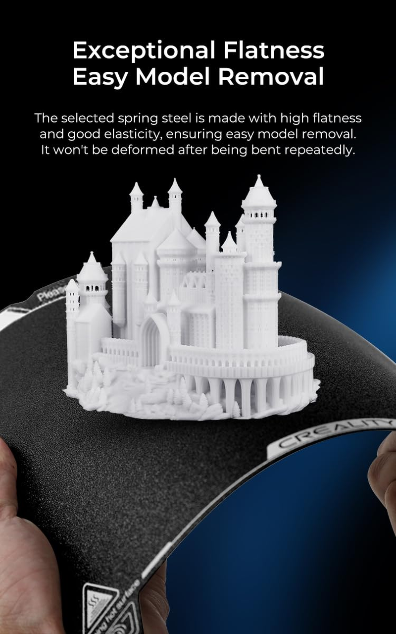 Creality Upgraded K1 Max Frosted PEI Build Plate Kit (315*310Mm), Magnetic Flexible Steel Plate, 3D Printer Platform for K1 Max/Cr-10 Smart/Pro/Ender-3 Max/Max Neo/10S PRO/10 V2/V3/Cr-X/Pro/10S PRO V2 image number 6