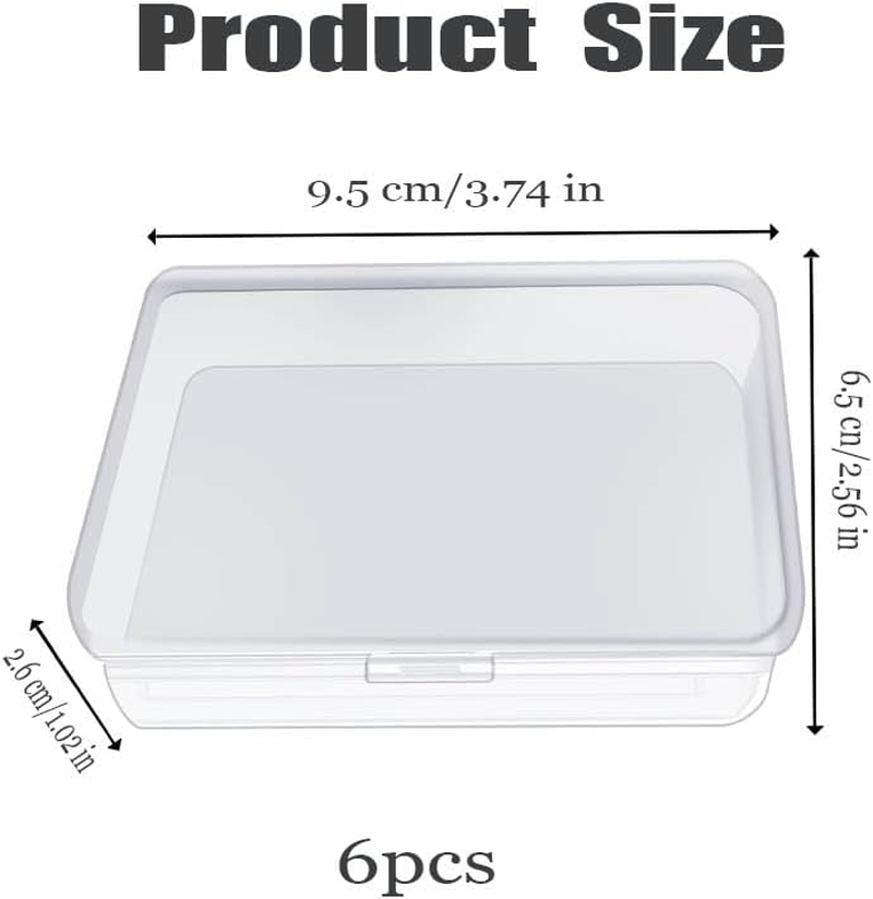 6 Pcs Playing Card Case Clear Plastic Deck Box,Playing Card Holder Plastic Card Case,Plastic Playing Card Storage Box Playing Card Box,Empty Playing Card Storage Box Card Game Storage Box (B) image number 5