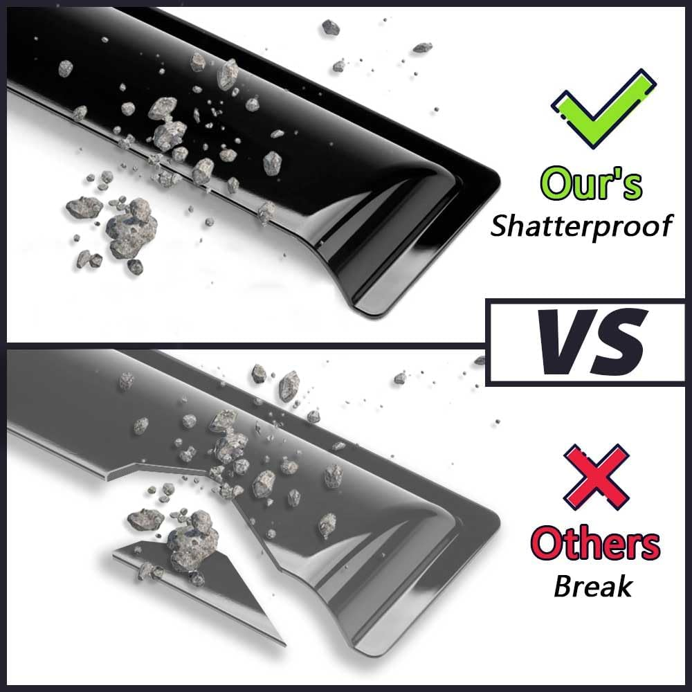 In-Channel Rain Guards for Dodge RAM 2500 3500 2019-2024 Crew Cab, Side Window Deflectors, Window Visors for RAM 2500 3500,For RAM Car Accessories image number 3