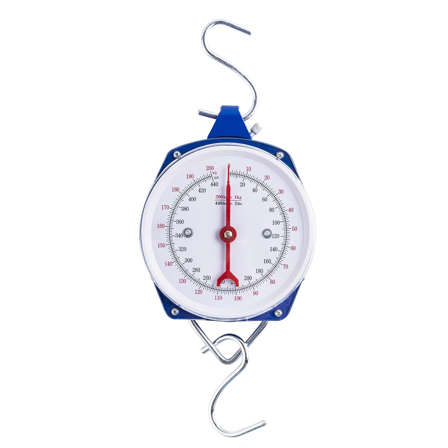 Mechanical Hanging Scales 440Lb/200Kg, Calf Sling and Hanging Weight Scale 2 in 1 Kit, Weighing Sling for Calves Lambs Goats Newborn Livestock Dogs, High Accuracy Spring Dial Weight Scale