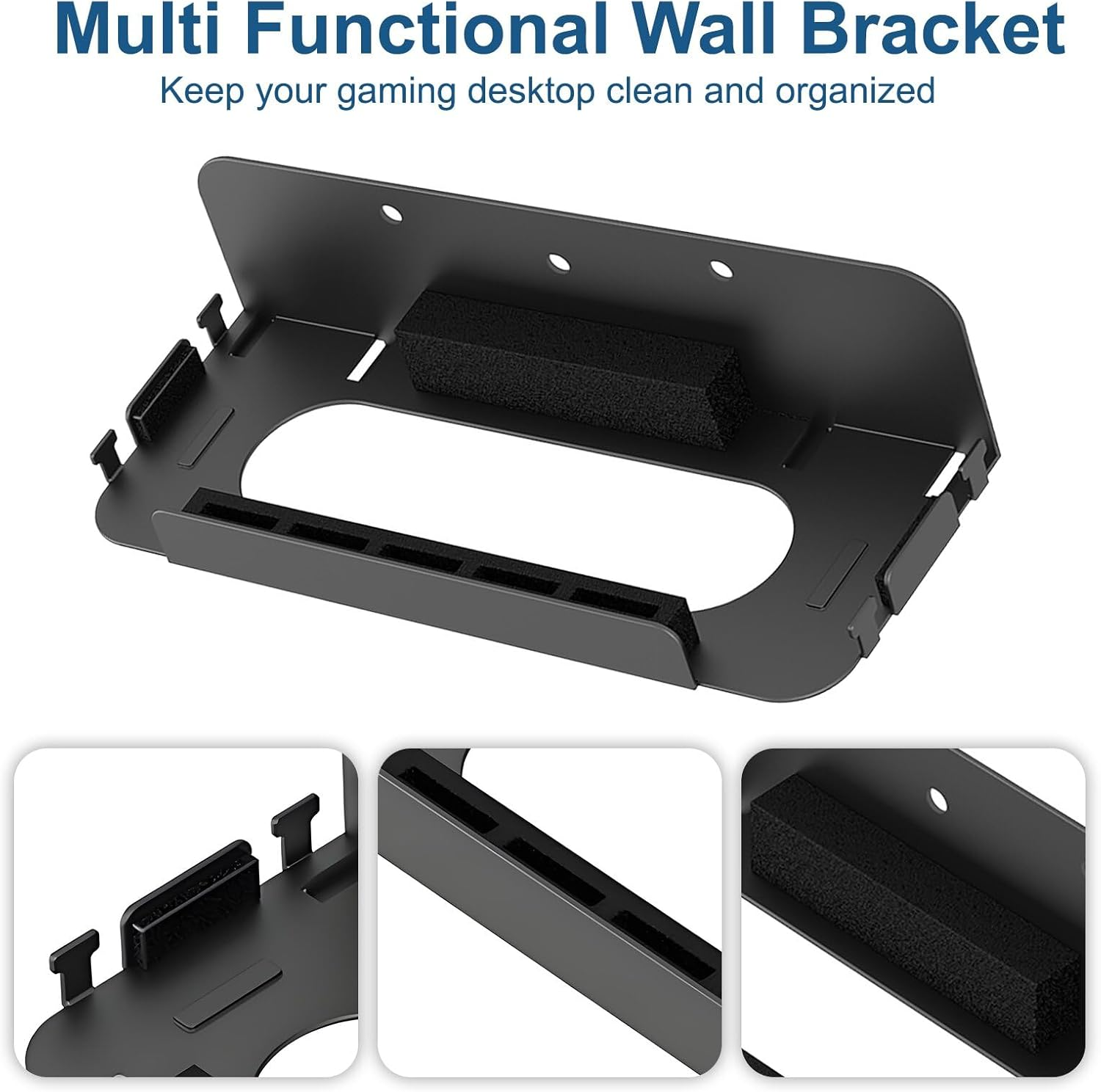 Crspexil Wall Mount for Switch and Switch 2, Metal Wall Mounted Kit Bracket Accessories, with 5 Game Card Holders and 4 Joy Con Hangers, Safely Store the Switch Console near the TV or in the Bedroom image number 6