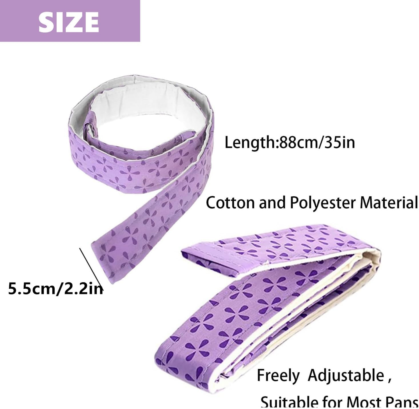 Coehaopike Cake Pan Strips,Cake Pan Dampen Strips, 4 PCE Bake Even Strip, Cake Leveler Baking Supplies, Cake Pan Strips, Super Absorbent Thick Cotton,Keeps Cakes More Level for Home Kitchen image number 1