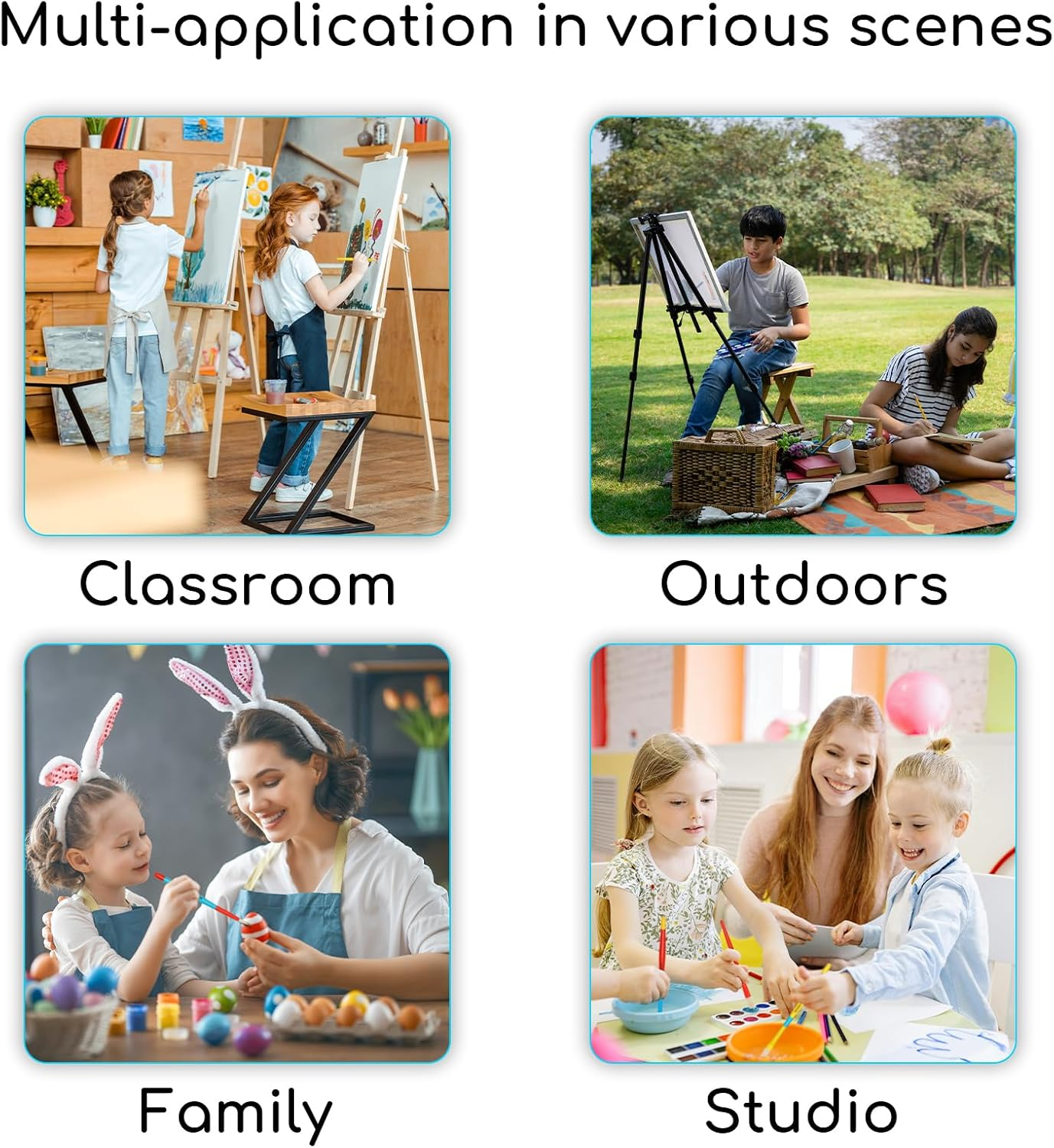 MEEDEN Paint Brushes for Kids: 5 Pcs round Flat & Fan Kids Paintbrush Set for All Purpose - Preschool Toddler Paint Brushes for Acrylic & Washable Paint