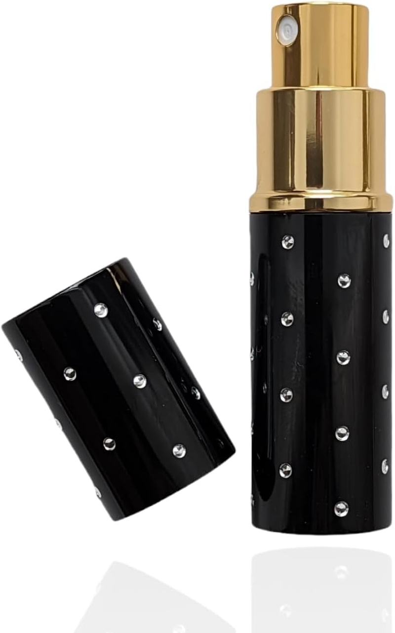 8Ml Perfume Travel Atomizer by the Essential Atomizer Company. Black with Silver Dot Design. Filling Funnel & Gift Box image number 3
