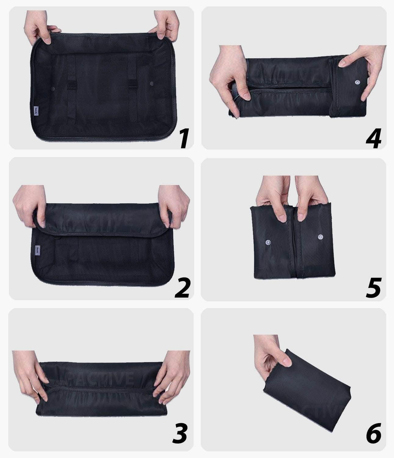 Packing Cubes, 7 Set Travel Packing Bags, Suitcase Organisers for Clothes, Travel Cubes Storage Bag Luggage Accessories (Black, Packing Cubes + Underware Bag) image number 7