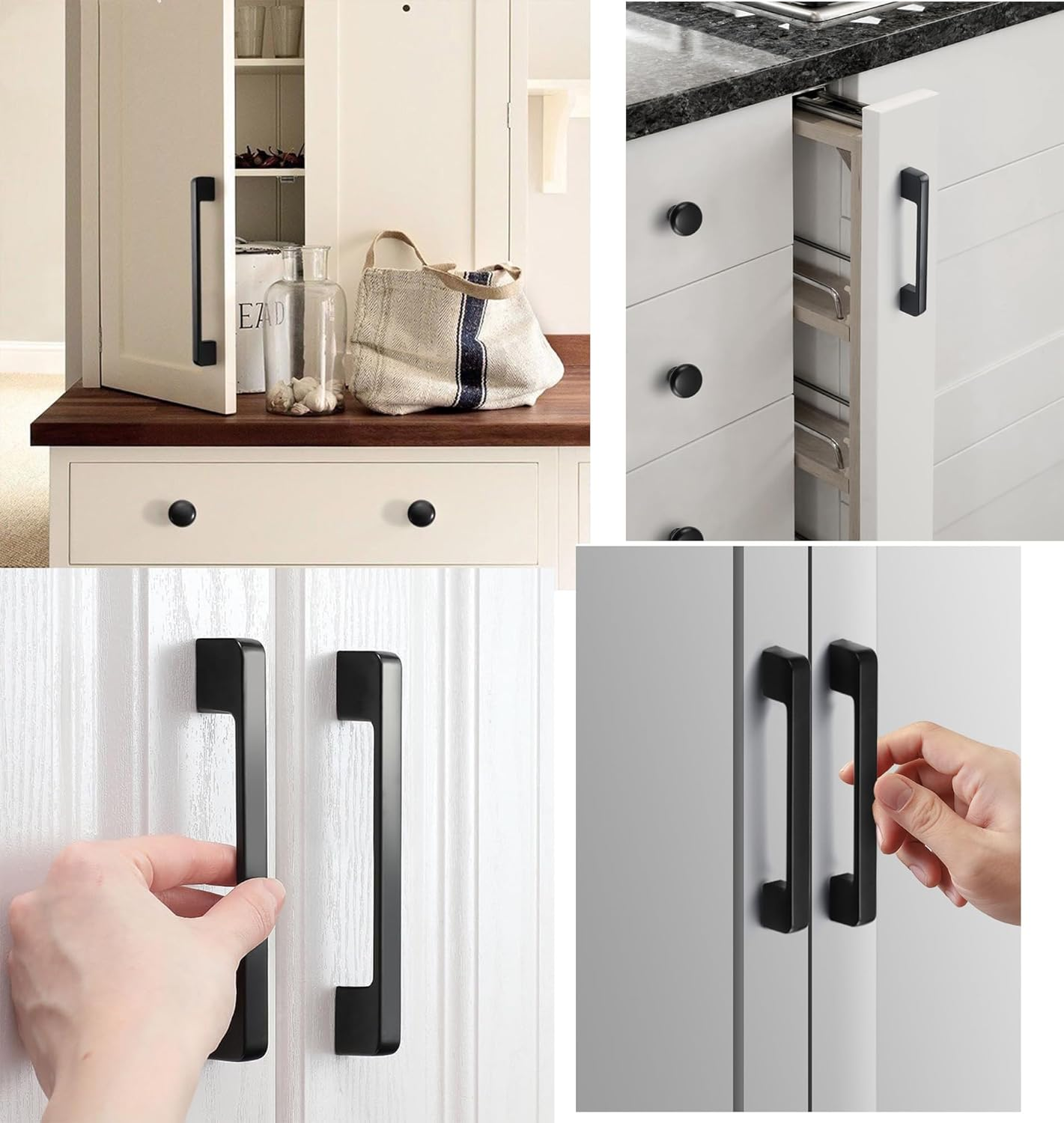 10 Pack Matte Black Cabinet Pulls 5 Inch(128Mm) Hole Centers Kitchen Cabinet Handles Cabinet Hardware Kitchen Handles for Cabinets Cupboard Handles Drawer Pulls image number 5