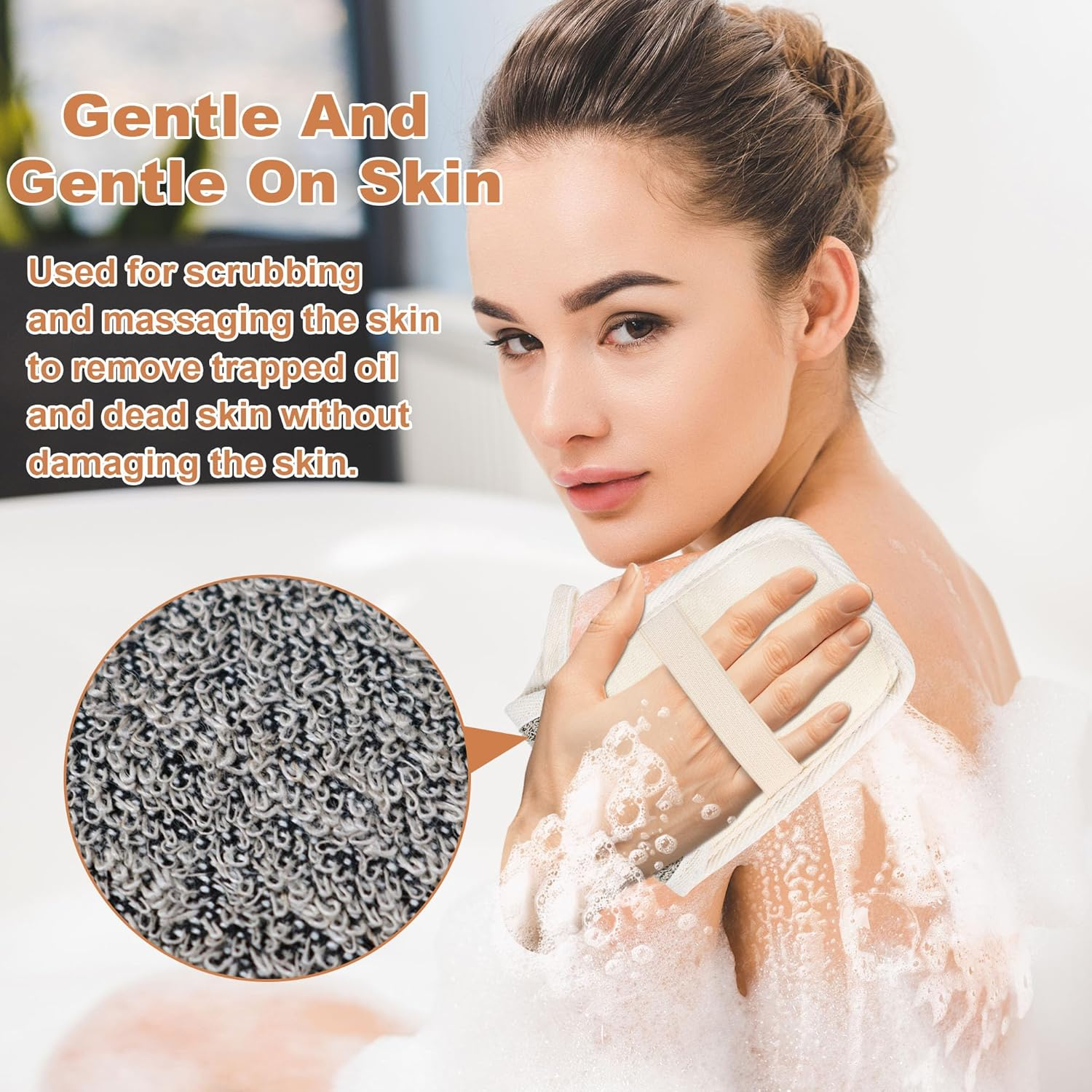 OWIIZI Bar Soap Scrubber Pouch Exfoliating Body Sponge, Bath Scrub Soap Bags for Soap Bars, Soap Saver Exfoliator Shower Pad Lather Sock for Men Women Elderly (2 Pcs) image number 4