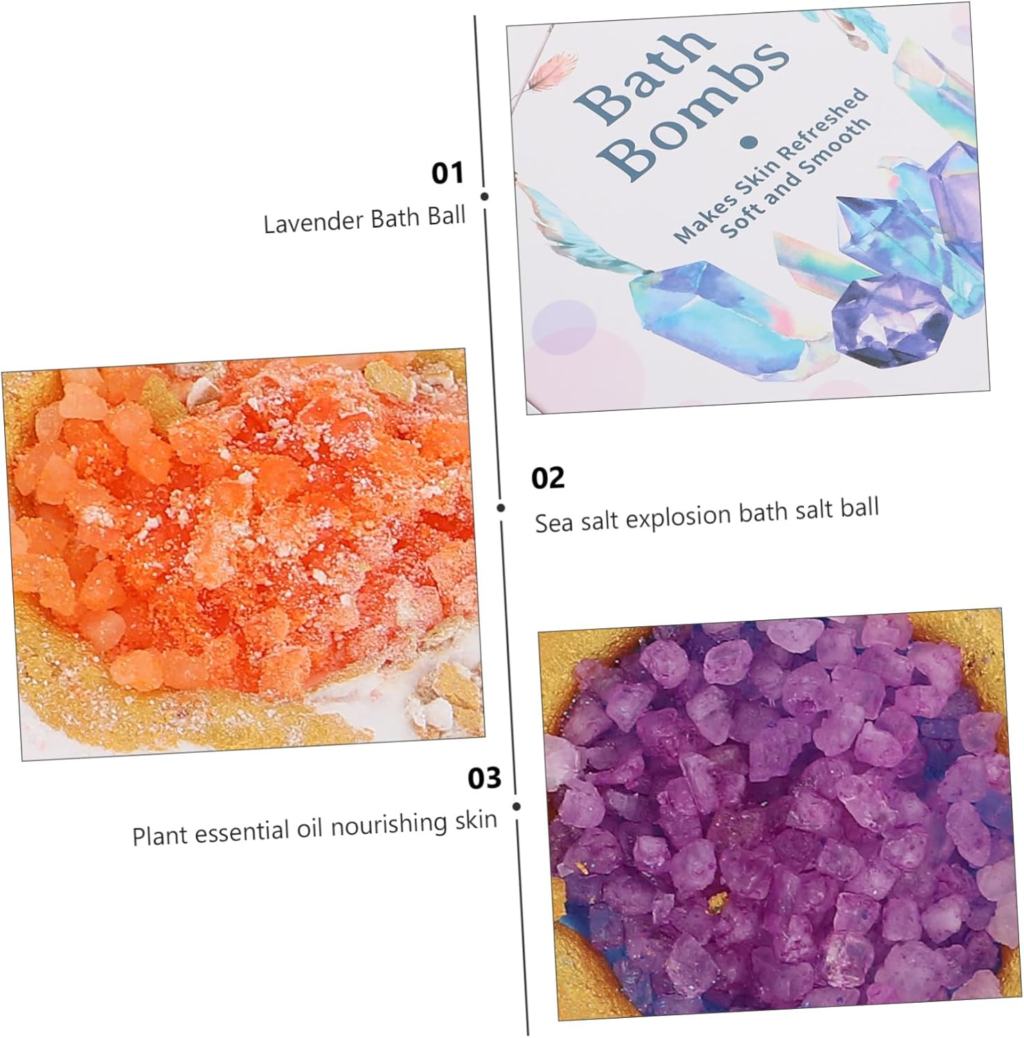 Ipetboom 4Pcs Boys and Girls Bomb Balls Essential Oil Bathing Supplies Fun for Boys and Girls image number 3