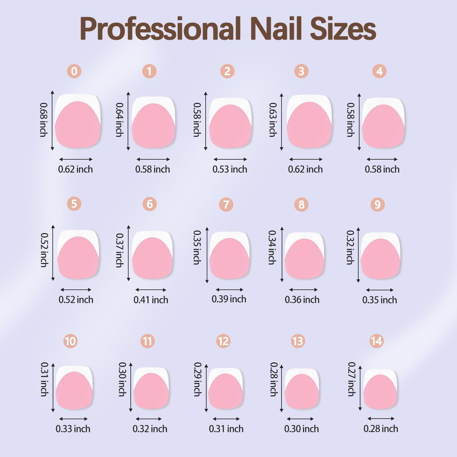 MISSSIX Short False Nails 150Pcs Pink French Tips Soft Square Gel Extensions Fake for Women DIY Art 15 Sizes image number 5