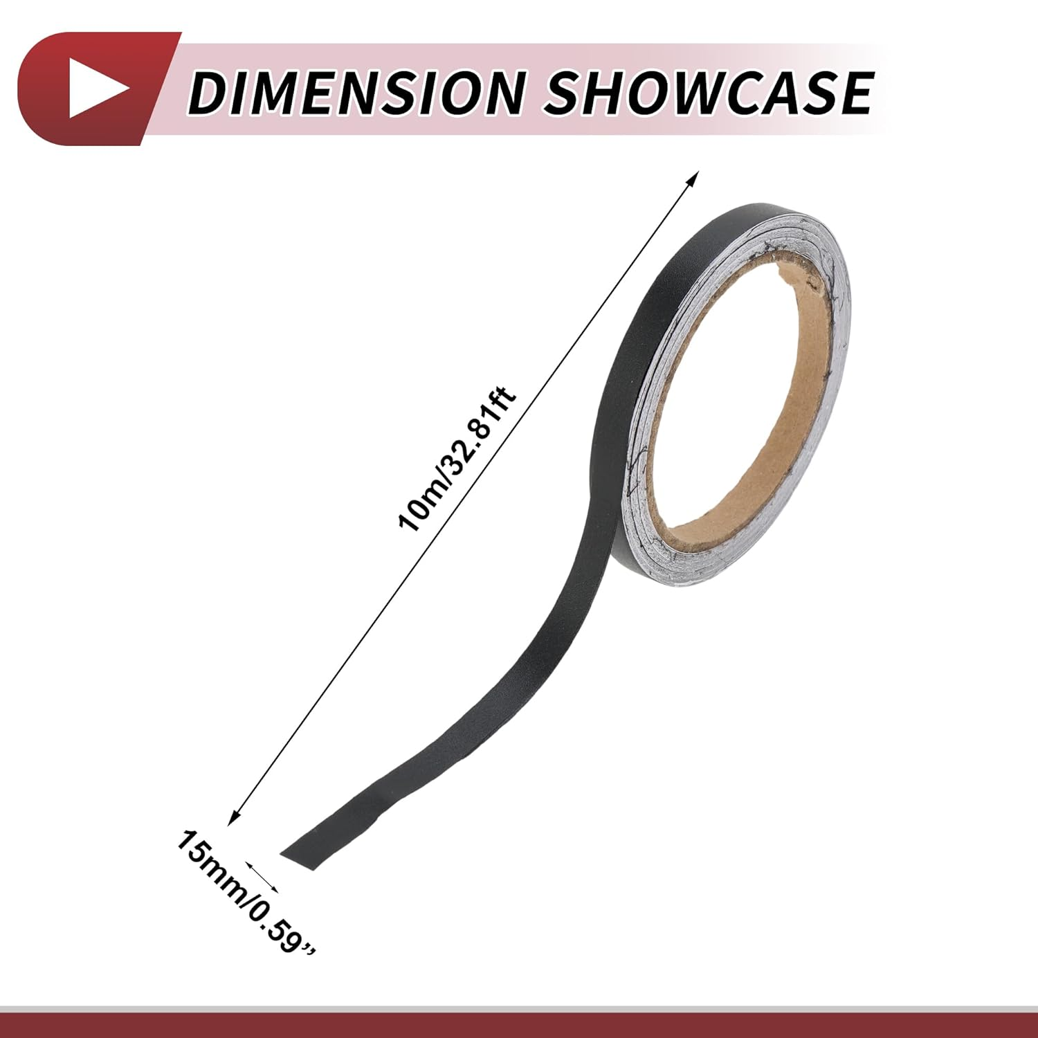 X AUTOHAUX Pinstripe Tape 15Mmx10M Car Stripes Pinstripe Decals for Car Motorcycle and Boat Racing Stripes DIY Stickers Matte Black 1 Pc image number 4