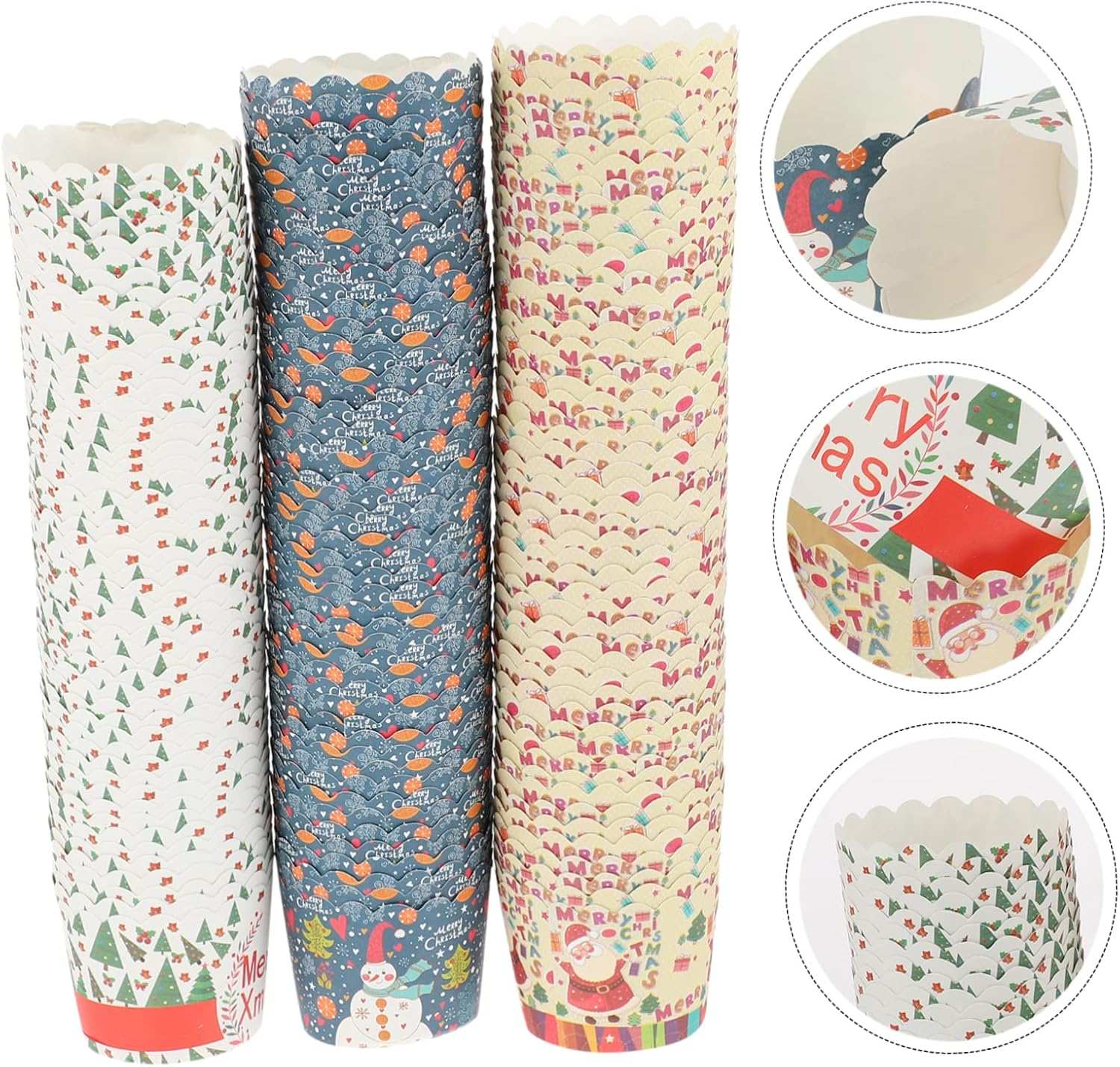 150Pcs Cake Cup Muffin Cup Baking Cake Making Paper Muffin for Making Liners for Baking Home Tools Christmas Dessert Random Color image number 4