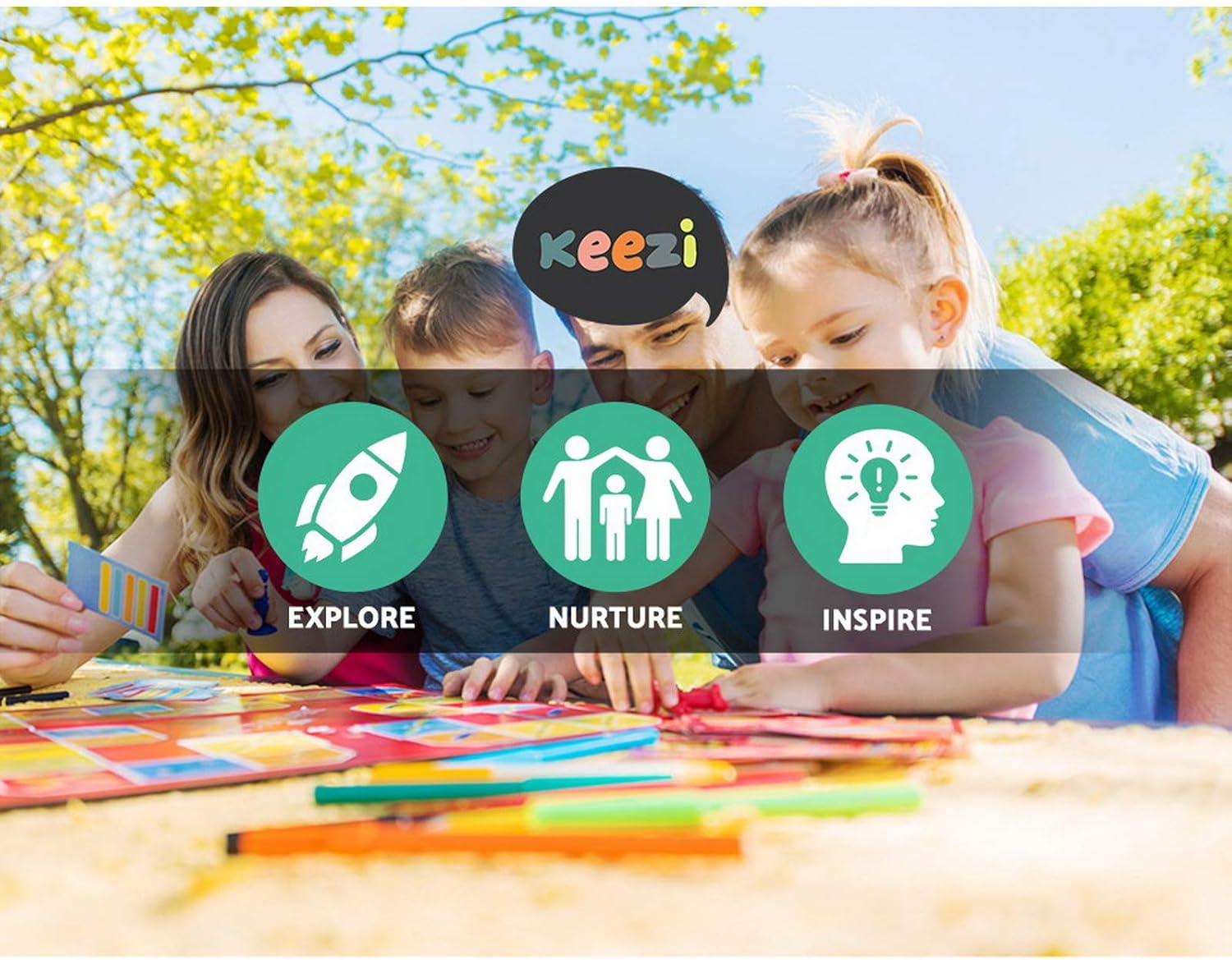 Keezi Kids Table and Chairs, 75 X 40 54Cm Outdoor Lounge Setting Picnic Tables Garden Benches Seat Indoor Furniture Camping Beach Patio Pool Children Play Equipment, Sturdy Durable Wood image number 2