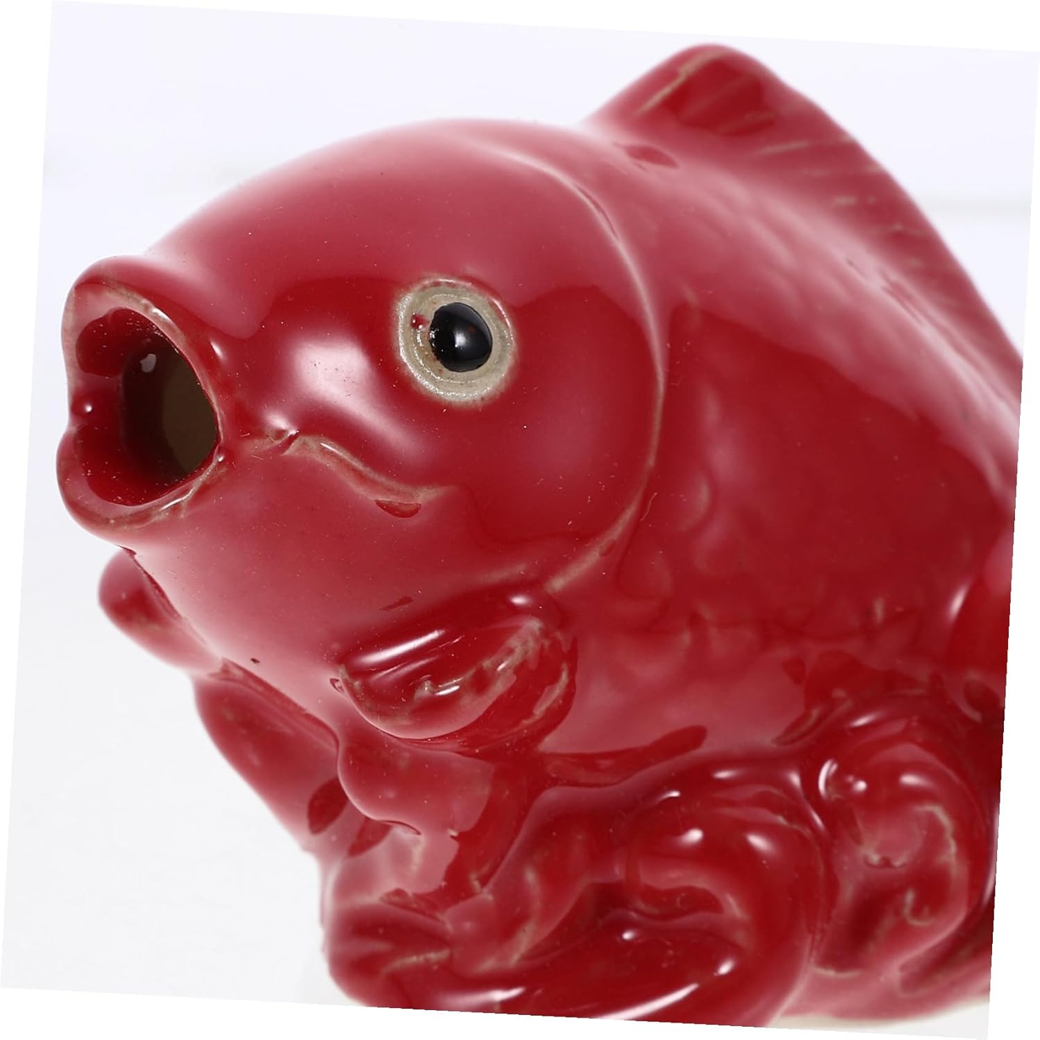 Ceramic Carp Garden Fountain Nozzle Realistic Polished Fish Spray Ornament Wear-Resistant Outdoor Lawn Decor for Patio Balcony Unique Garden Adornment image number 4