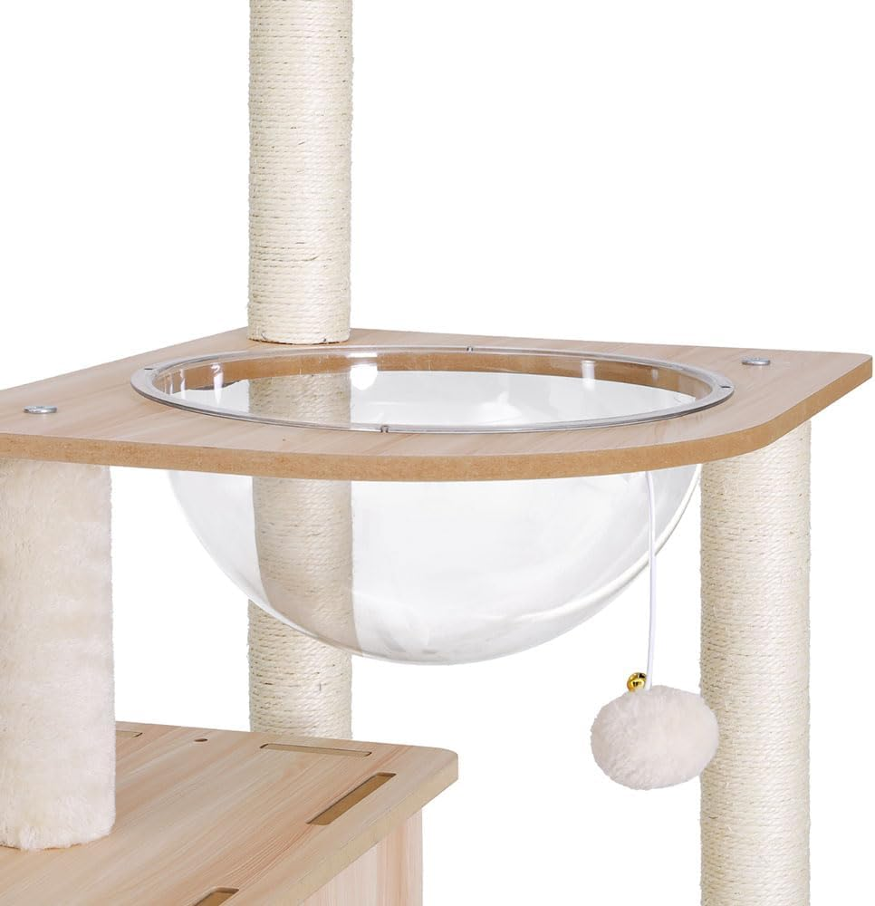 I.Pet Cat Tree Tower Scratching Post Scratcher 142Cm Wood Bed Condo House image number 1