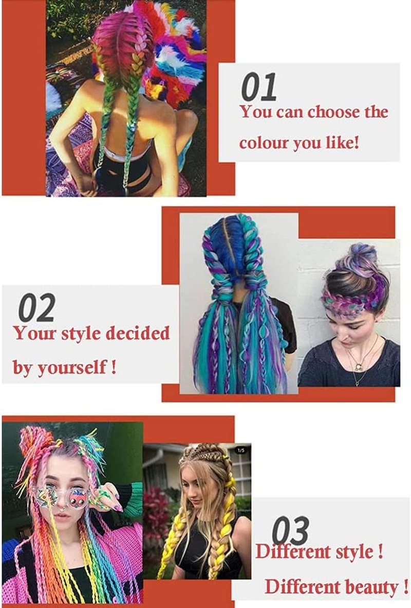 Kanekalon Jumbo Braiding Hair Extensions High Temperature Fiber Crochet Twist Braids 24Inch 3Pcs/Lot (B41) - 1B image number 7